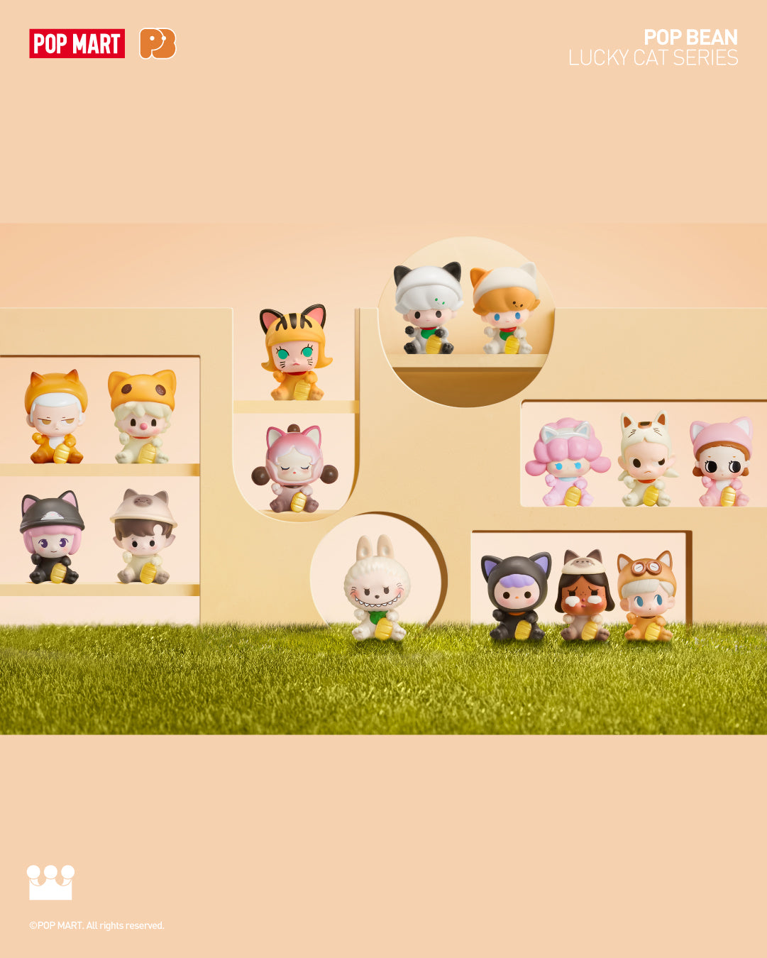  POP MART POP BEAN Lucky Cat Series、mySite、greenlandpopulation