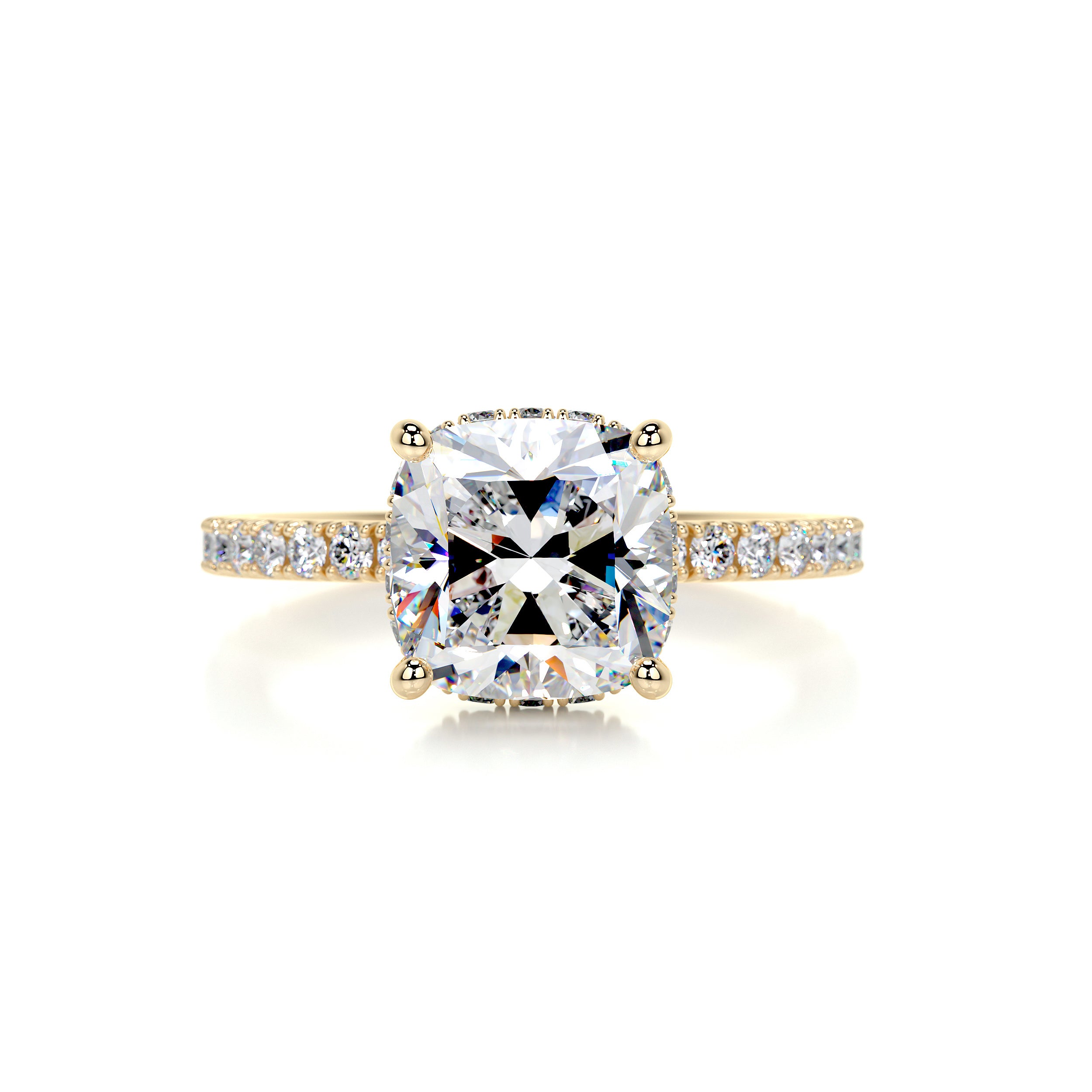 Madeline Moissanite & Diamond Ring -18K Yellow Gold、mySite、hinf8tx79