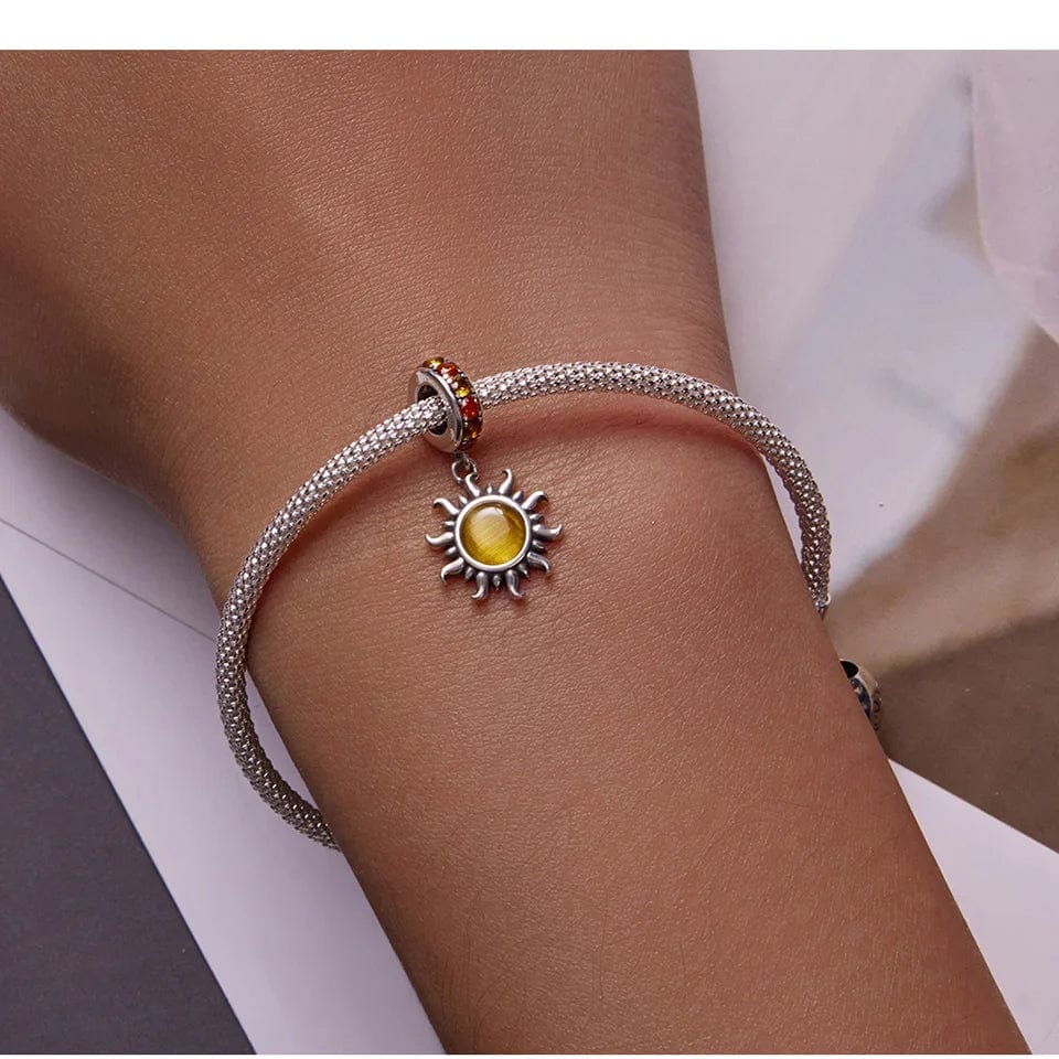 Sunshine Sterling Silver Charm Pandora Style Bracelets、mySite、g9winljtr