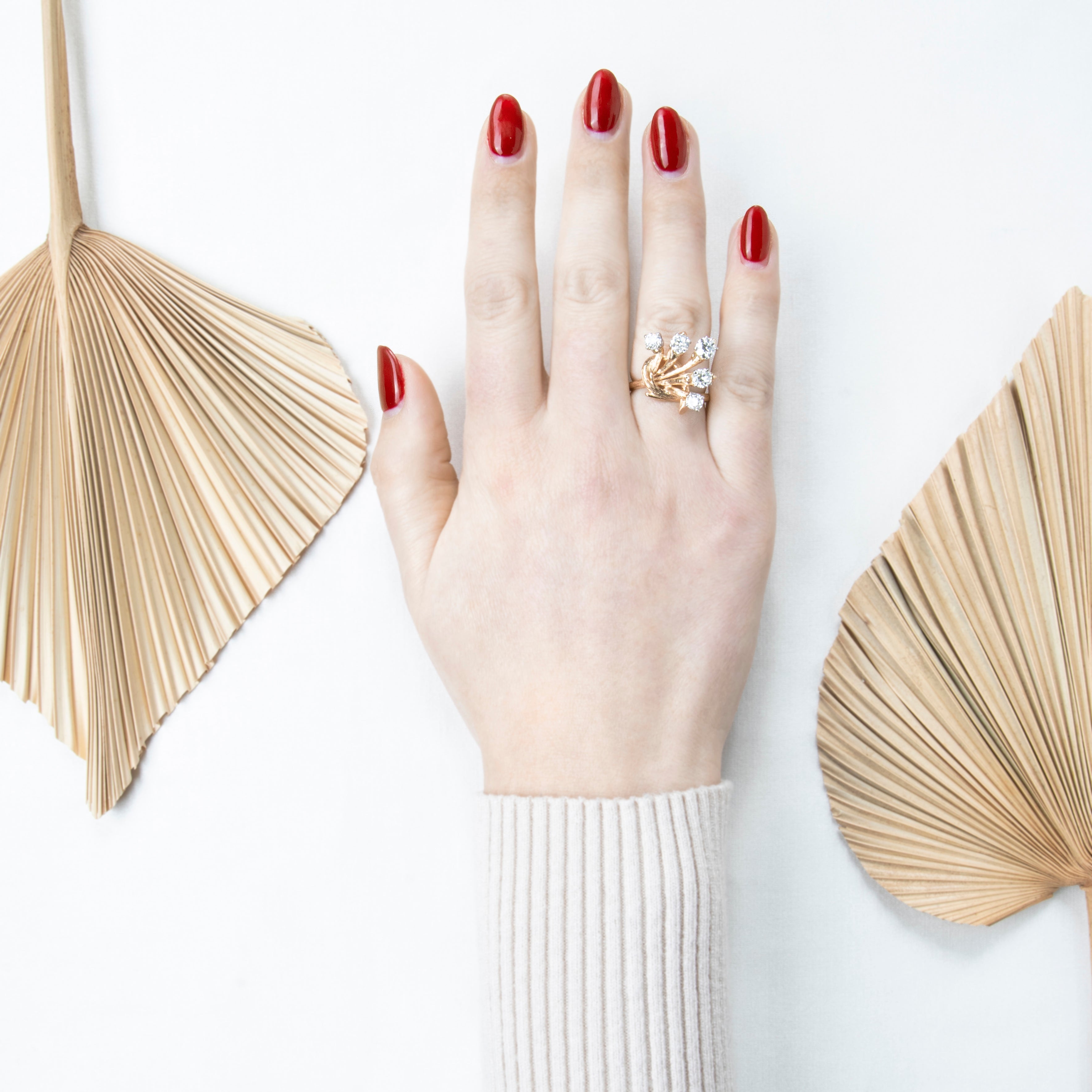 Vintage Spectacular Large 14k Yellow Gold 1.60cttw Old Mine Diamond Ring 6.75、mySite、hinf8tx79