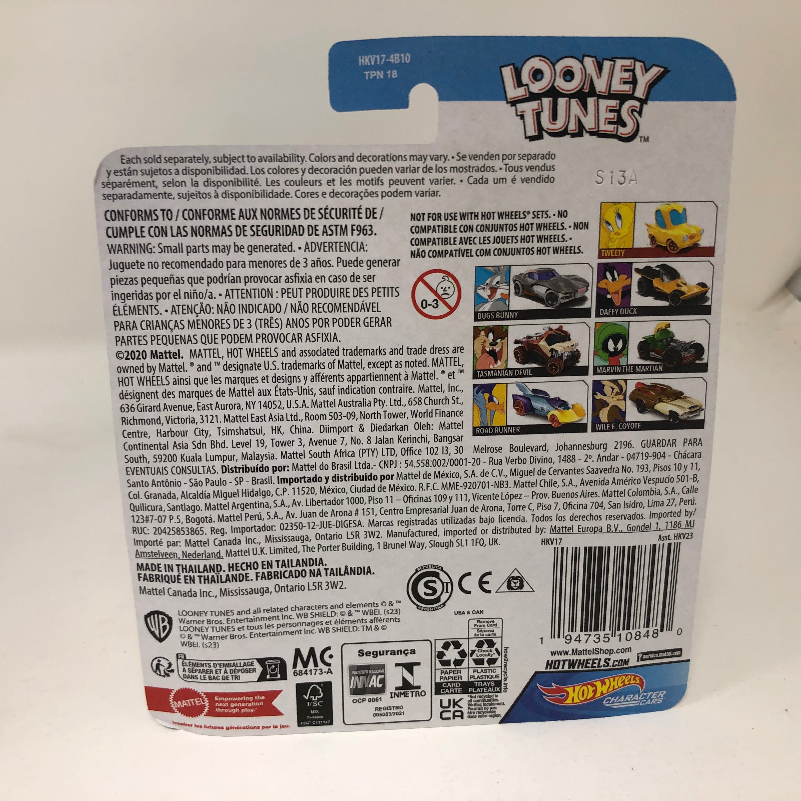 Tweety Looney Tunes * Hot Wheels Character Cars、mySite、hgirdovlk