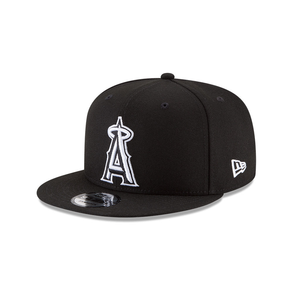Anaheim Angels New Era Black/White 9FIFTY Snapback Hat、mySite、vikingsvslions
