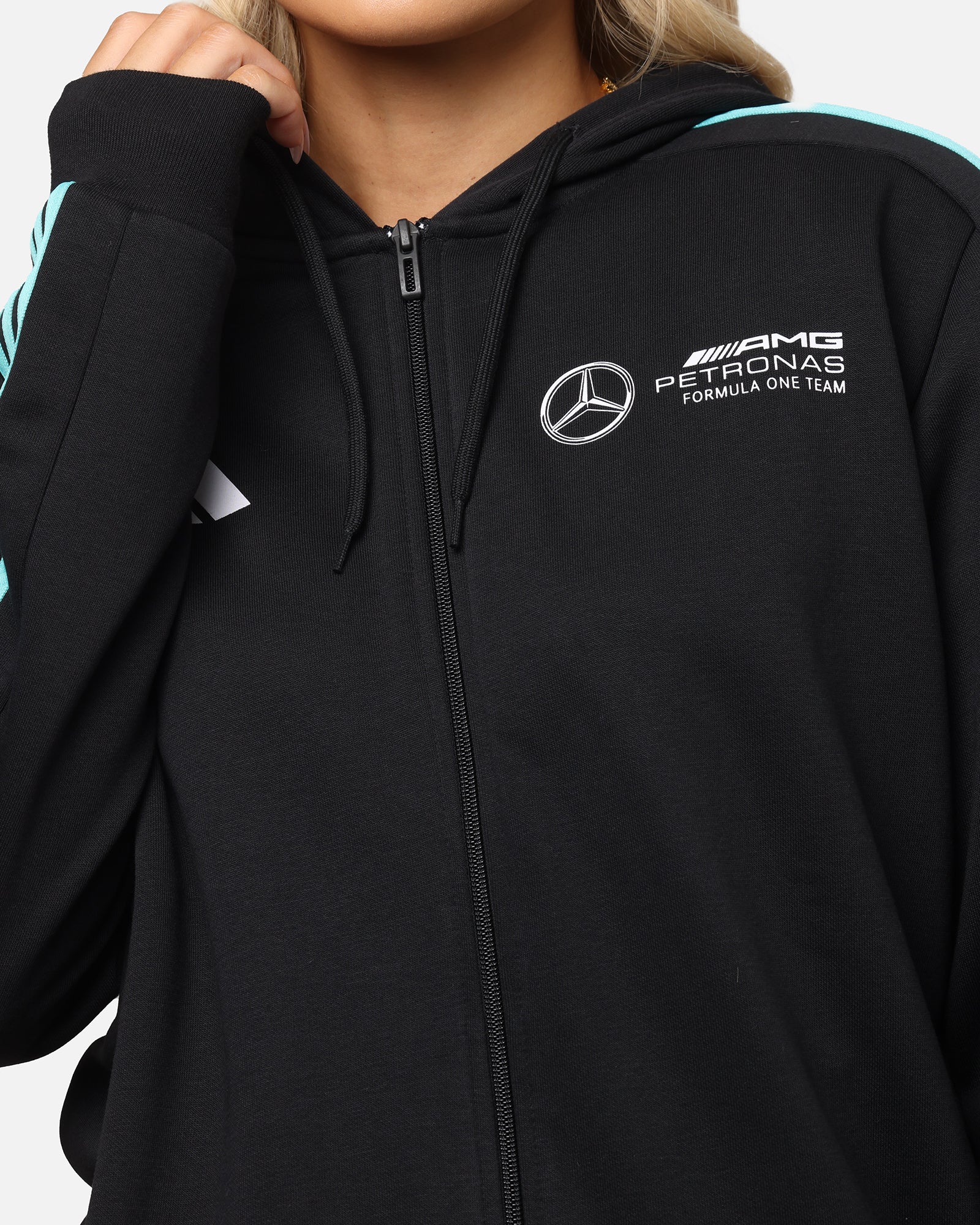 adidas x Mercedes-AMG PETRONAS Formula One F1 DNA Full-Zip Hoodie Black/White、mySite、zt4zffjzw