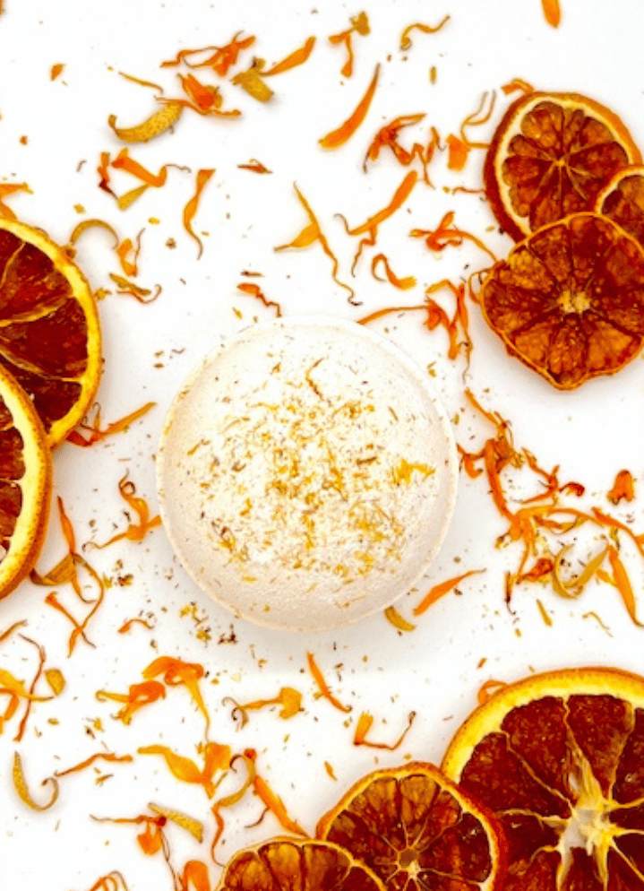  Orange Blossom & Calendula ARGAN Bath Bomb (4.5oz)、mySite、elrpsem3k