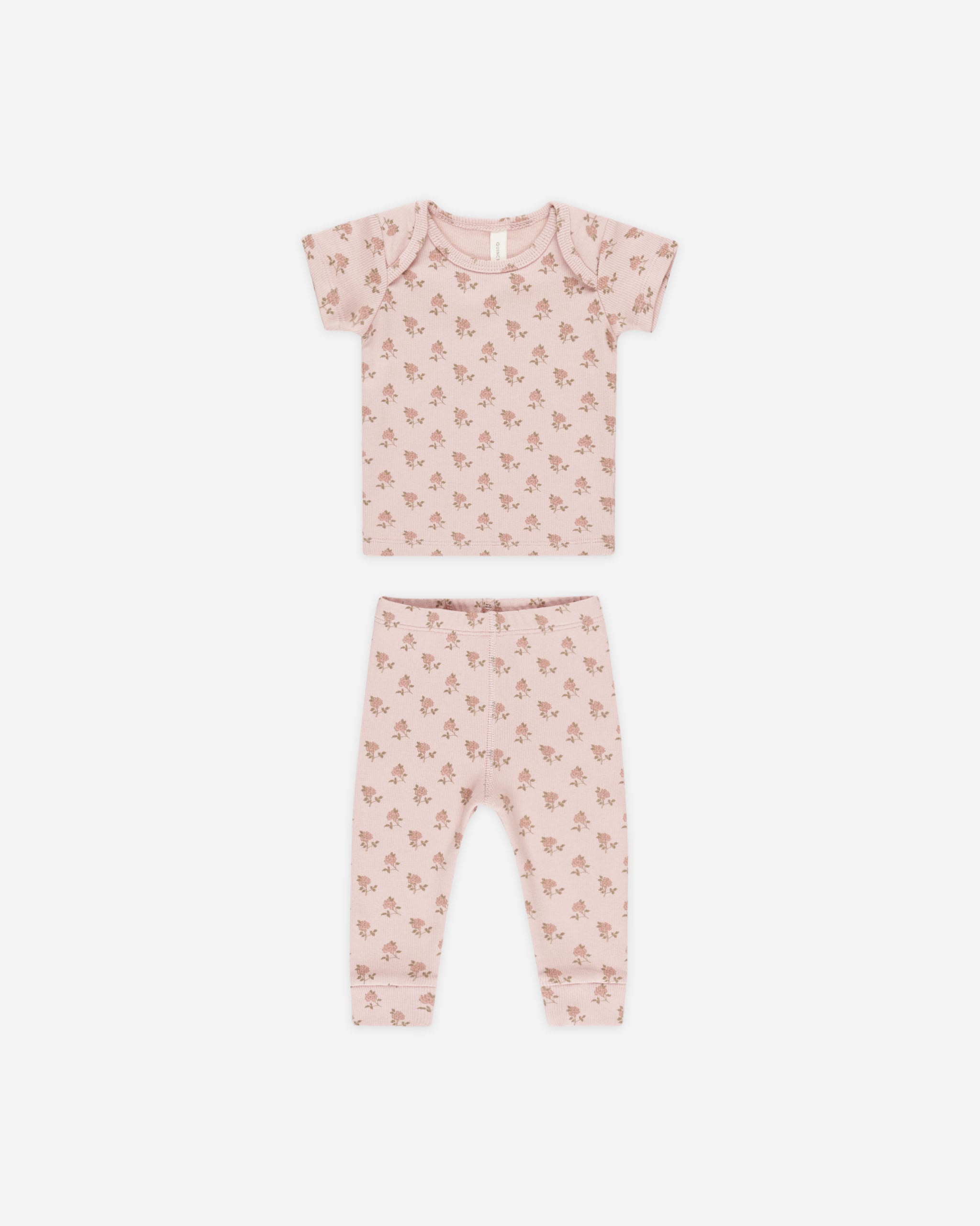  Ribbed Short Sleeve Tee + Legging Set || Rose、mySite、layawaytickets