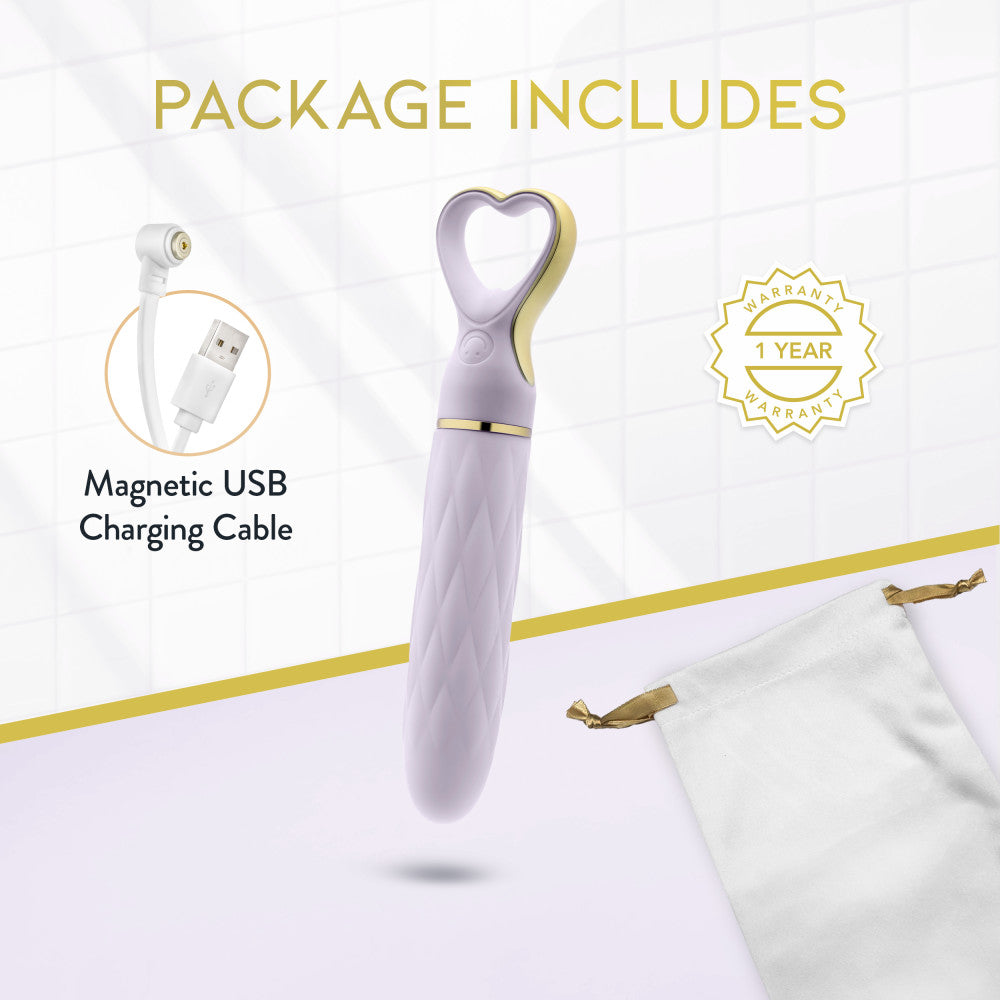 Delice™ By Blush® | Heartthrob Silicone Bullet Vibrator With Heart-Shaped Handle – Lavender Love、mySite、bottomscart