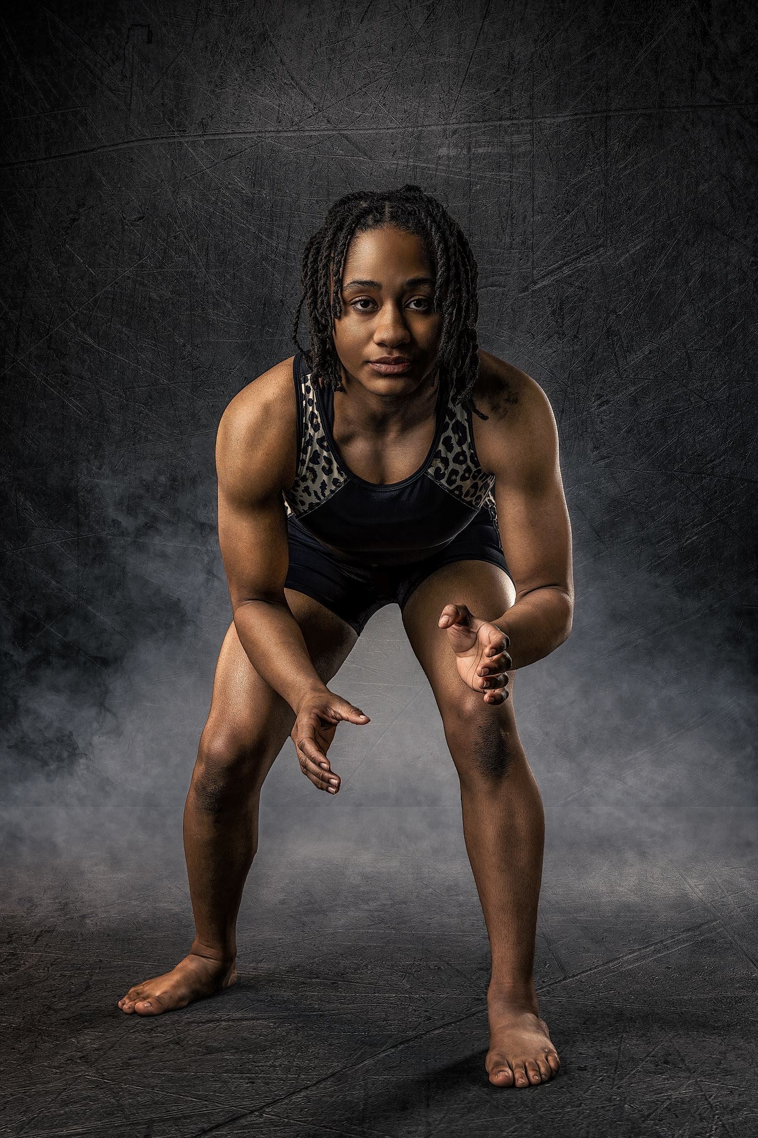 Women's Premium Wrestling Singlet - Cheetah、mySite、gigharbornorthrealestate