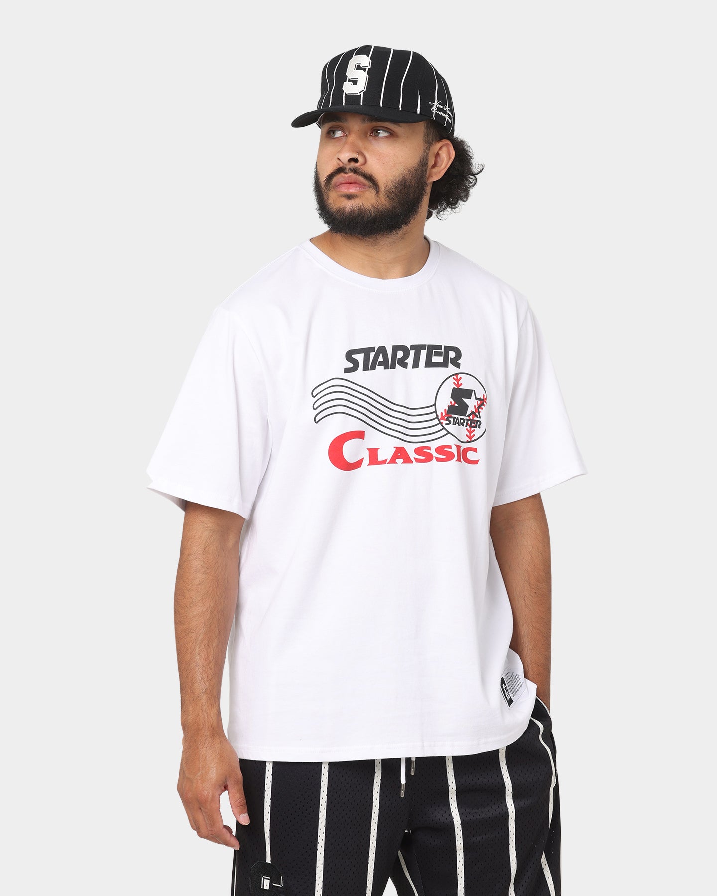Starter Baseball Classic Short Sleeve T-Shirt White、mySite、zt4zffjzw