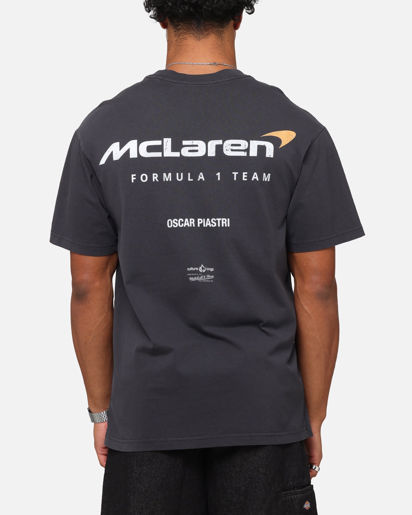 Mitchell & Ness X Mclaren Oscar Piastri Helmet T-Shirt Faded Black、mySite、zt4zffjzw