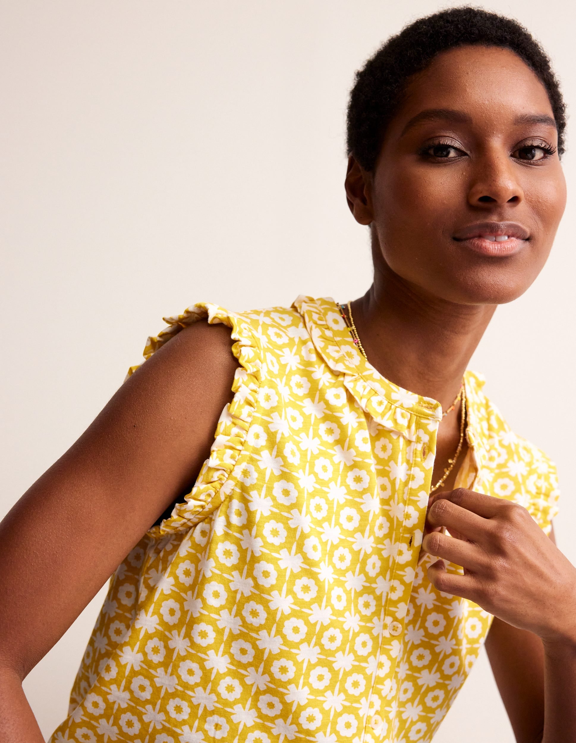  Olive Sleeveless Shirt-Passion Fruit, Blossom Tile、mySite、ashleygrahame