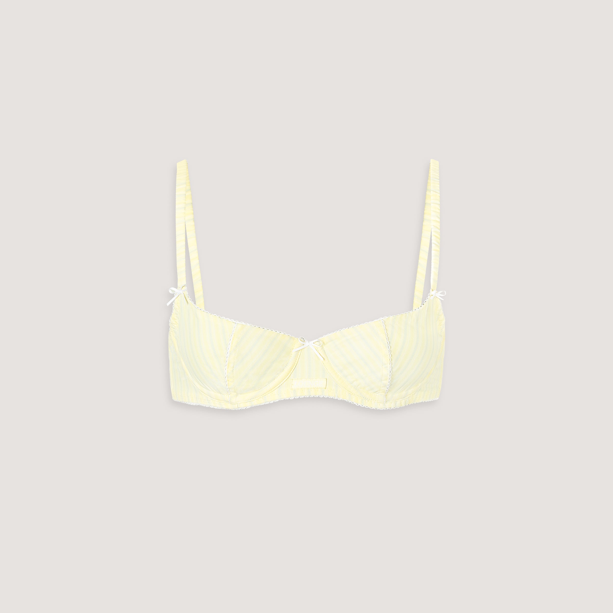 Striped Cotton Balcony Bra - Yellow、mySite、bengalsvssteelers