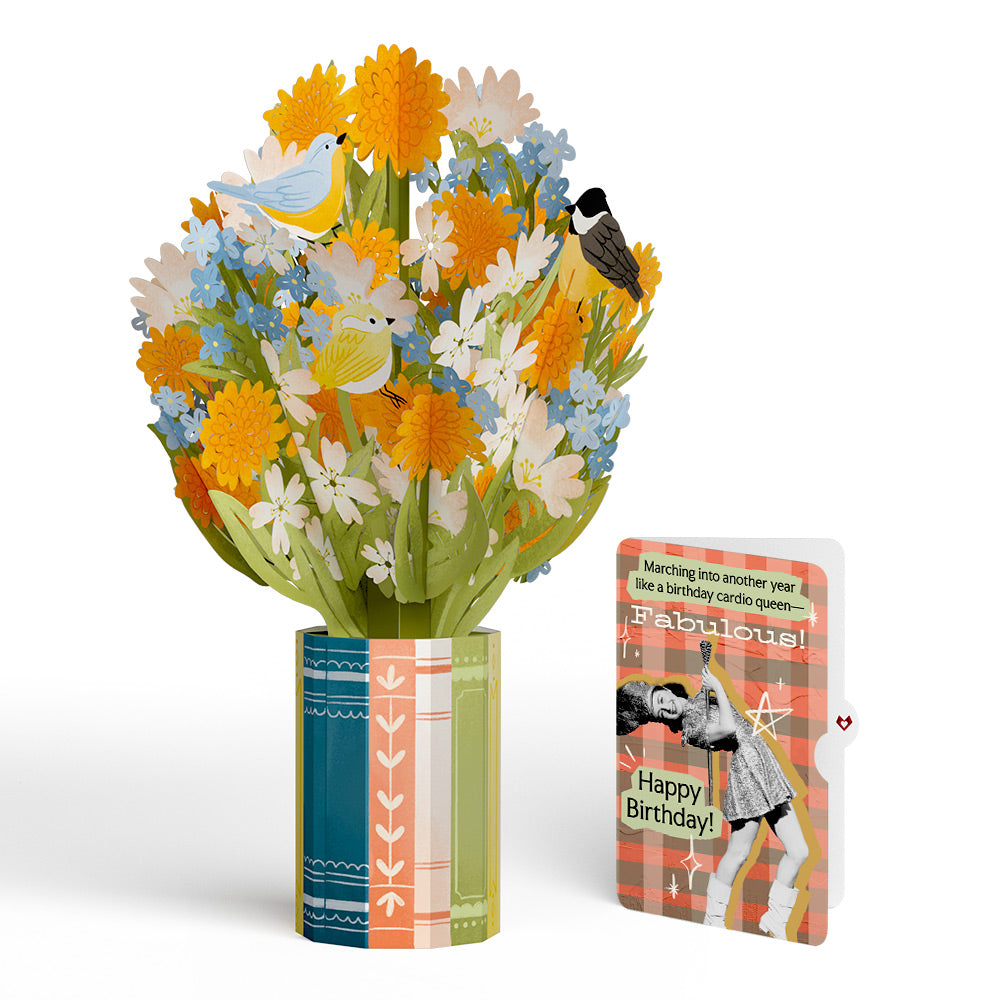 Spring Joy Birthday Bouquet and Cardio Queen Sentiment Set、mySite、solidvoid