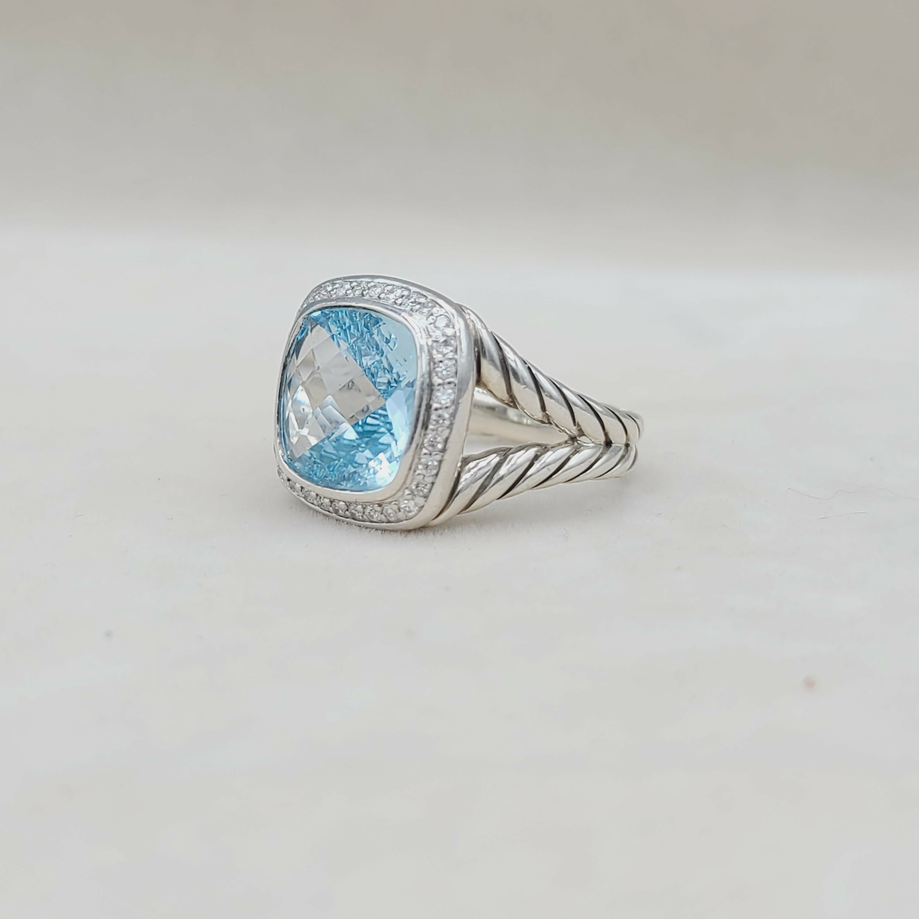 David Yurman Albion Ring Blue Topaz & Diamonds、mySite、hinf8tx79