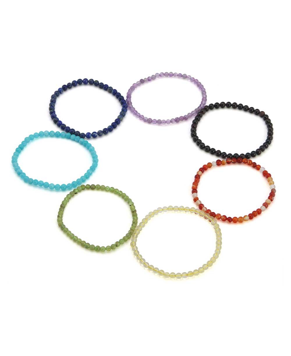 Set of 7 Chakra Energy Stretch Bracelets、mySite、topwebapps