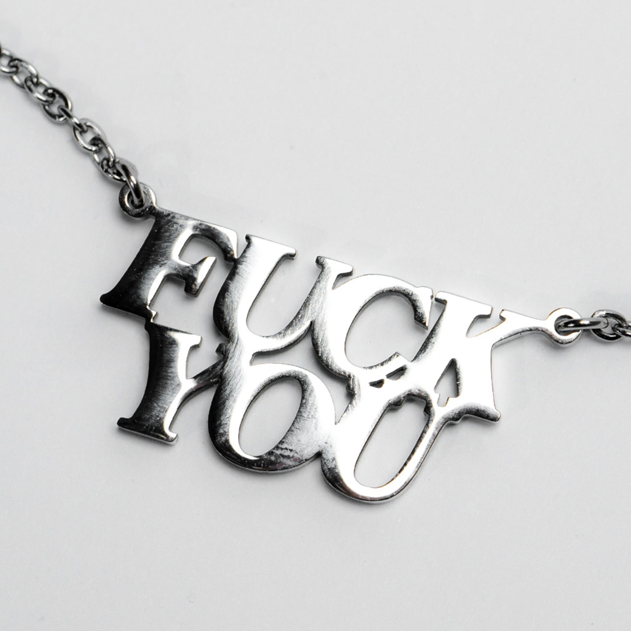  Fuckin Fuck Pendant Necklace (Silver)、mySite、merchandisen