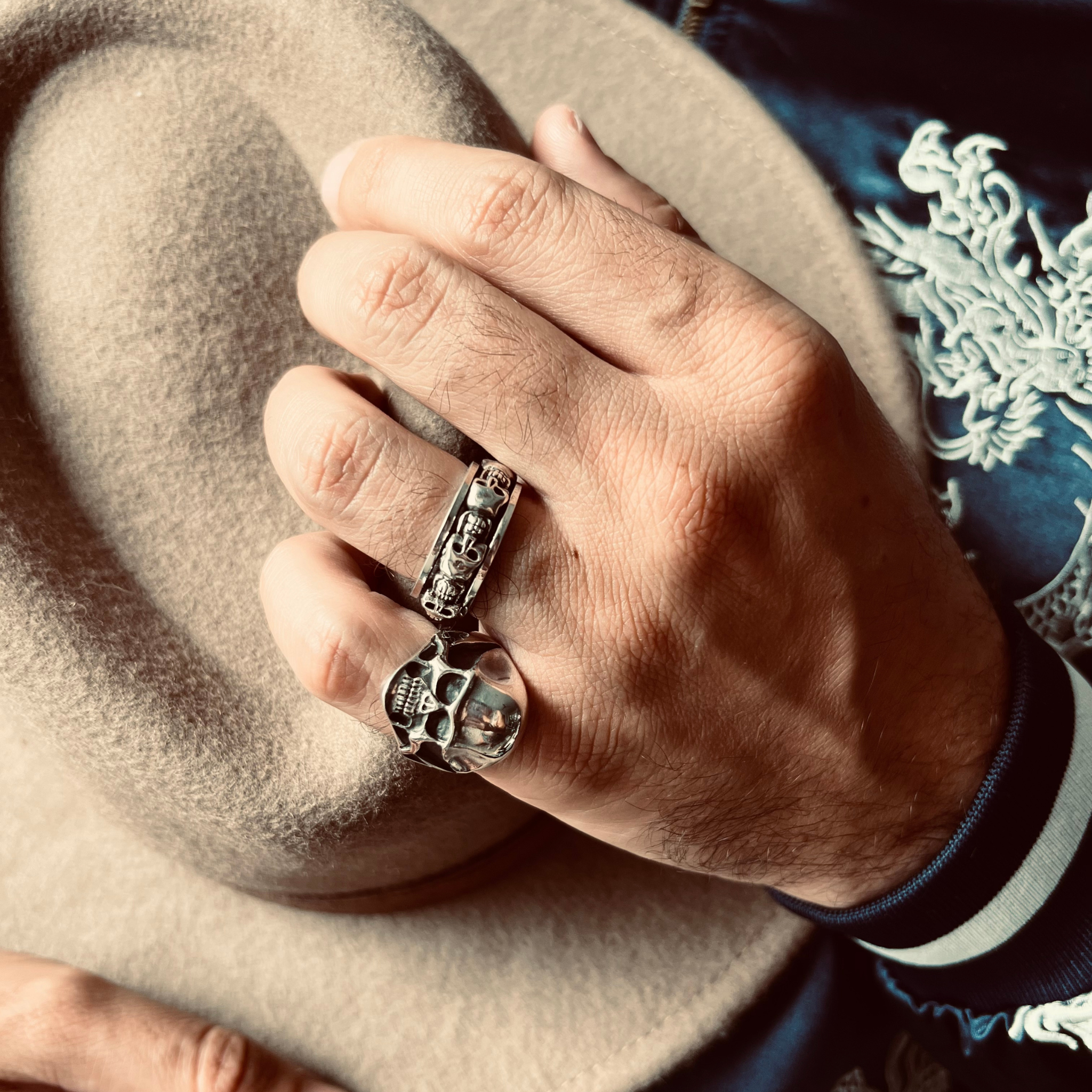 Sterling Silver Black Eyed Skull Ring / SSR0002、mySite、dreamappss