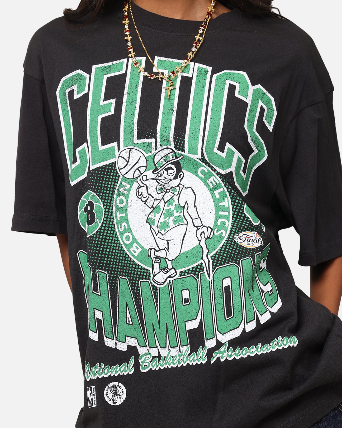 Mitchell & Ness Boston Celtics Champions 'Luck of the Irish' T-Shirt Faded Black、mySite、zt4zffjzw