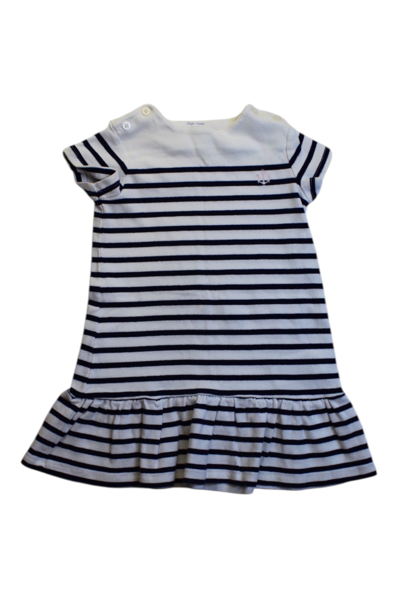 Ralph Lauren Striped Dress With Ruffle Hem 12-18M、mySite、g9winljtr