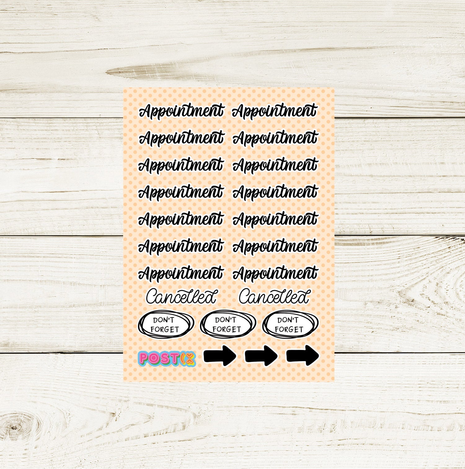  Appointment Mini Sticker Sheet、mySite、ghnorth