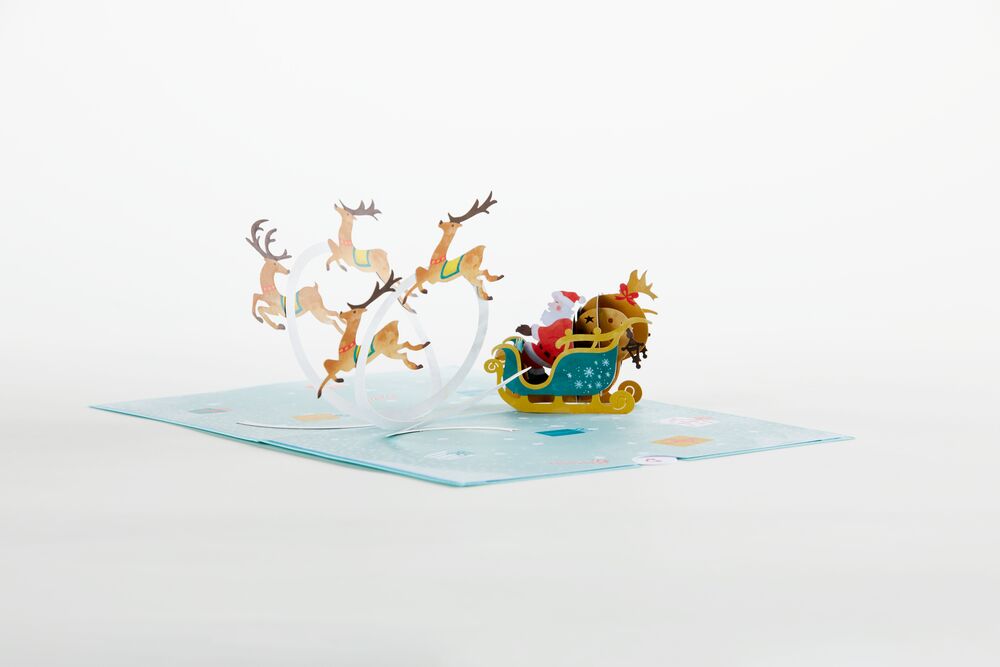 Santa Sleigh Pop-Up Card、mySite、solidvoid