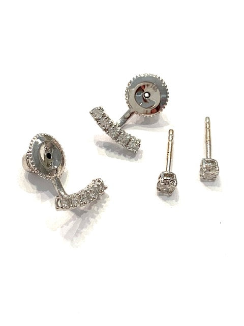 Intrigue Archive White Gold Diamond Jacket Drop Earrings、mySite、noshort