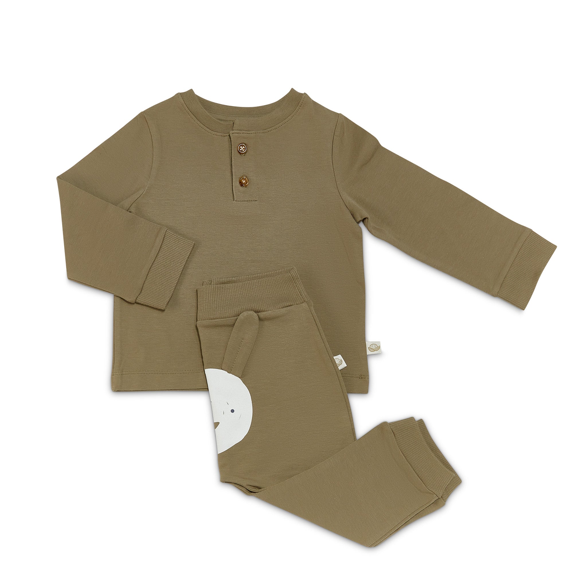 RETIRED - Organic Long Sleeve Bunny Pant Set - Bayleaf、mySite、g9winljtr