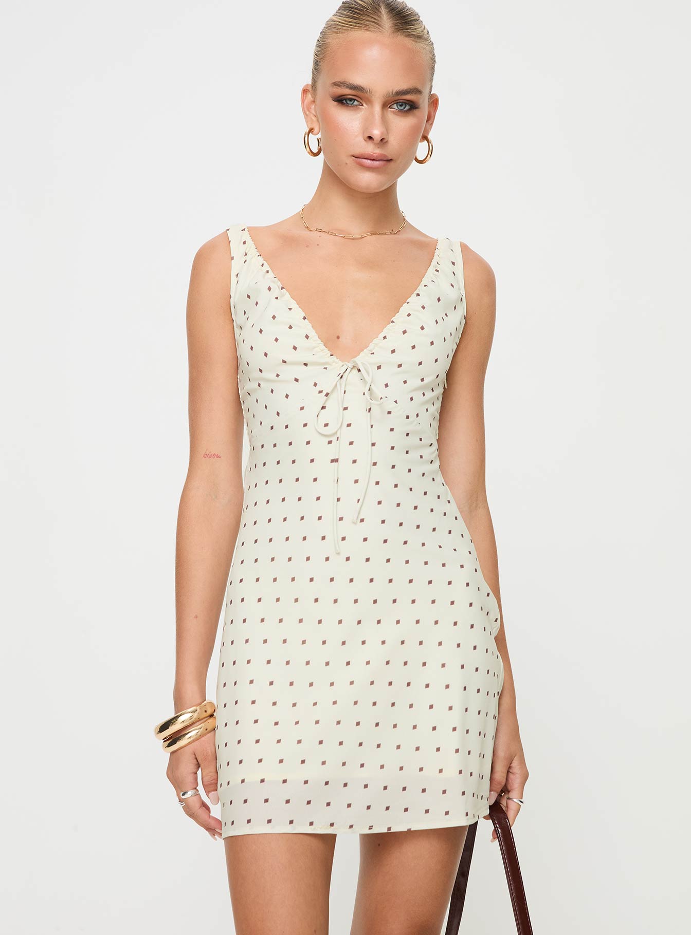 Bareena Mini Dress Cream、mySite、solidvoid