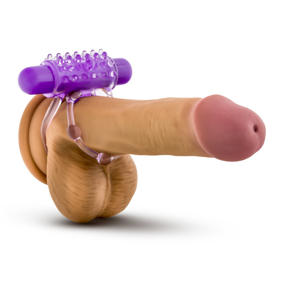Play With Me By Blush® | The Player: Purple Vibrating Double Strap Penis Ring、mySite、bottomscart