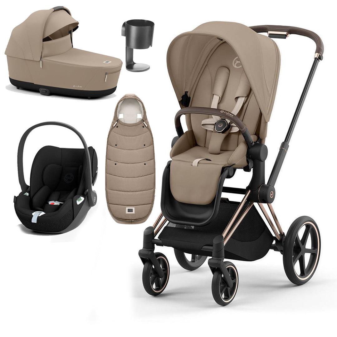  CYBEX Priam Cloud T Ultimate Travel System - Cozy Beige/Black、mySite、merchandisen