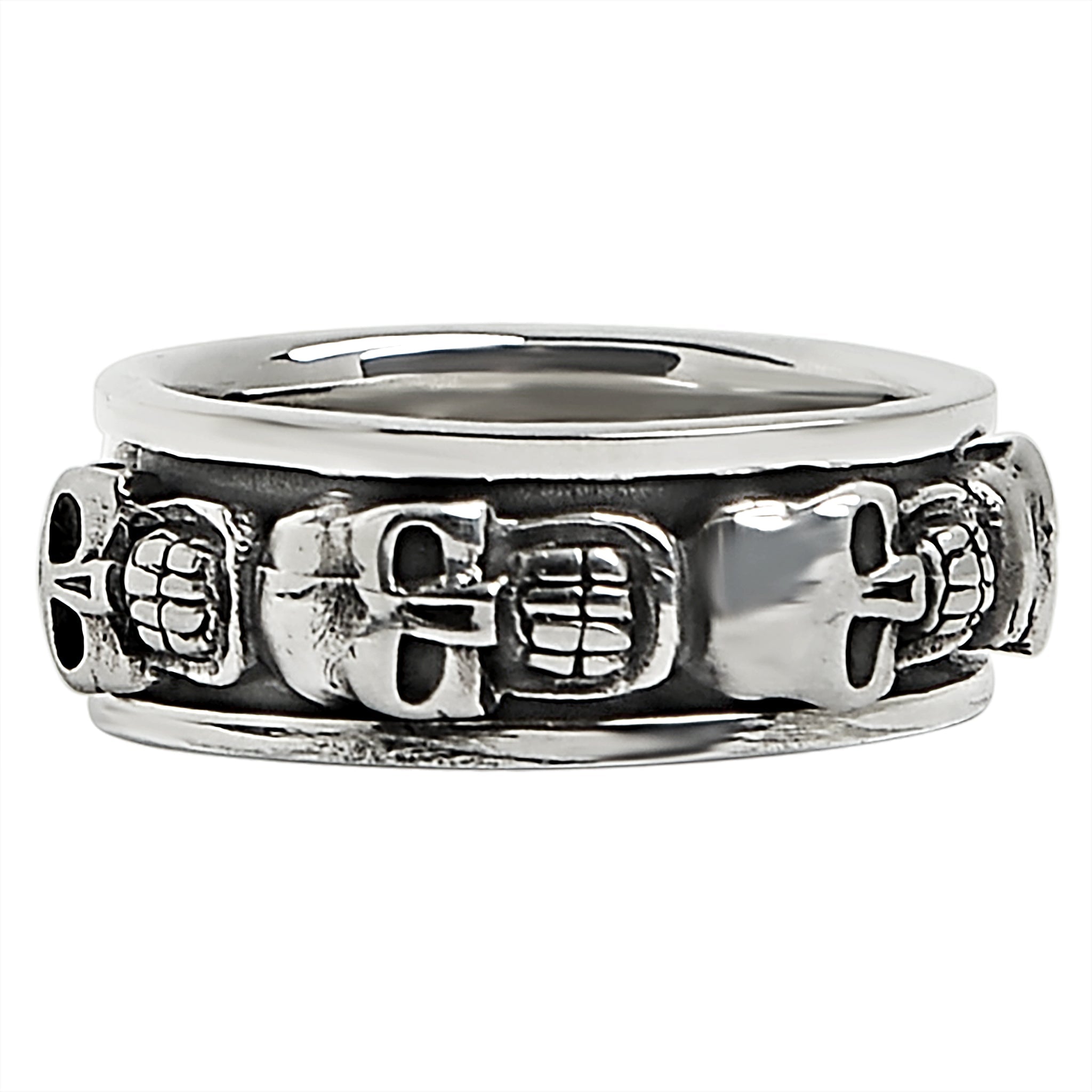 Sterling Silver Skull Spinner Ring / SSR0037、mySite、dreamappss