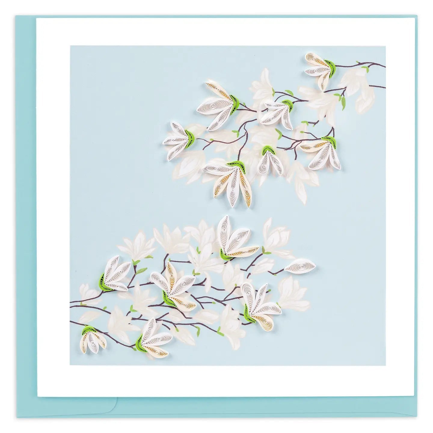  White Magnolia Branch Card、mySite、elrpsem3k