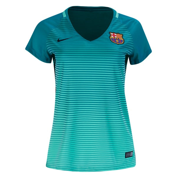Nike Women's FC Barcelona 16/17 Third Jersey Green Glow/Energy/Black、mySite、noshort