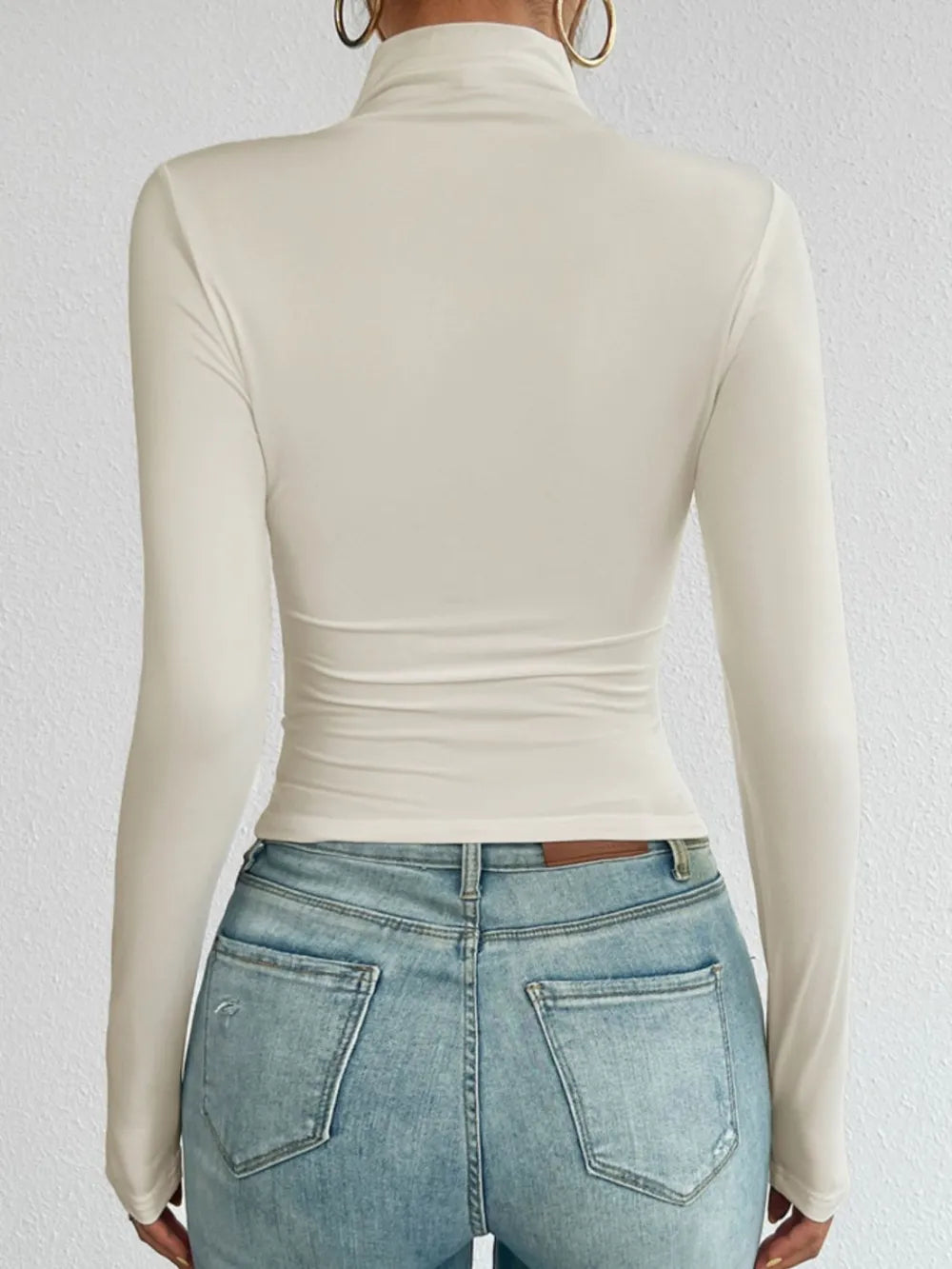  Devine Mock Neck Long Sleeve T-Shirt、mySite、justintrudeaud