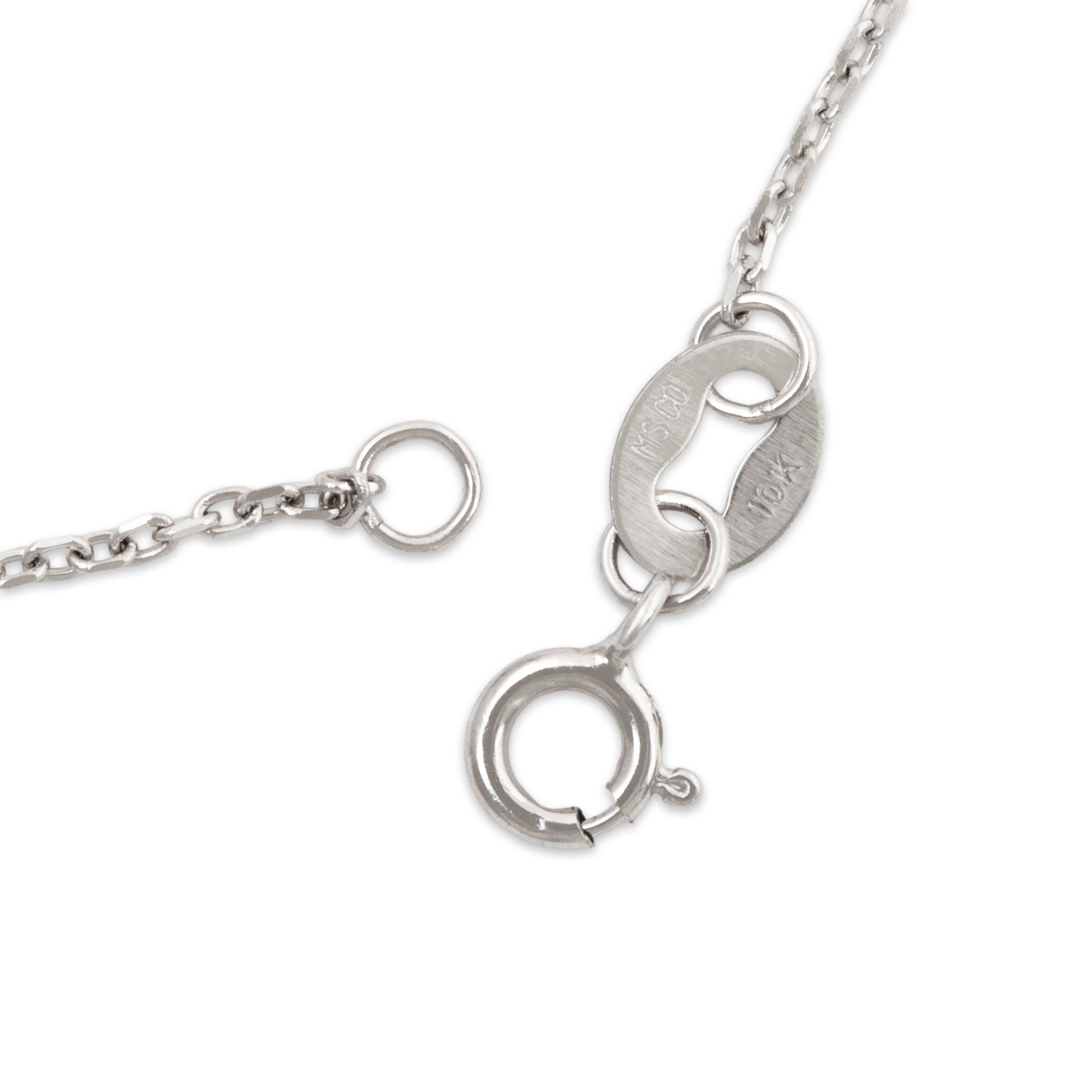 Vintage 10k White Gold Amethyst Diamond Modernist Pendant Necklace 16-18、mySite、hinf8tx79