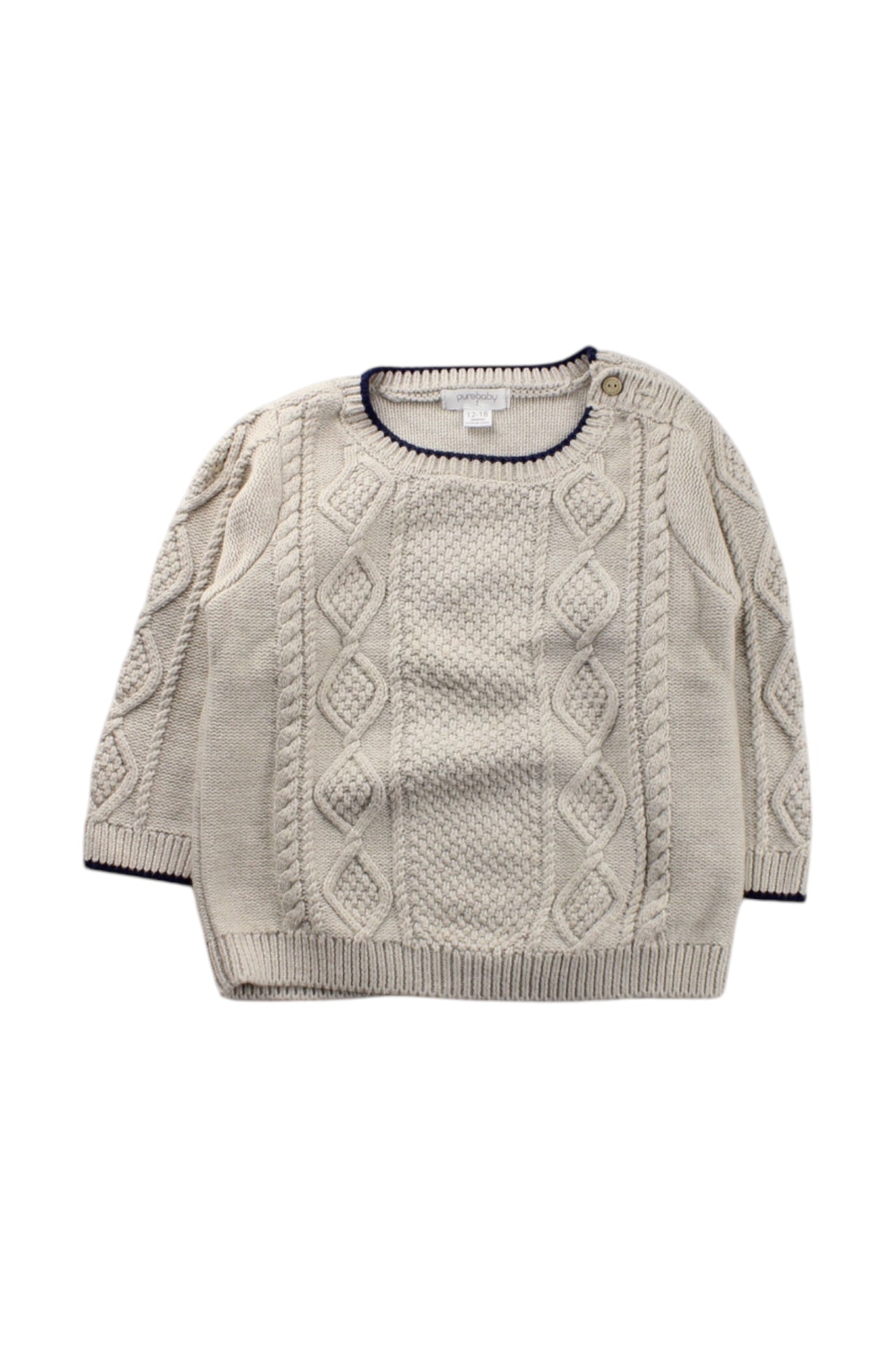 Purebaby Cable Knit Sweater 12-18M、mySite、g9winljtr