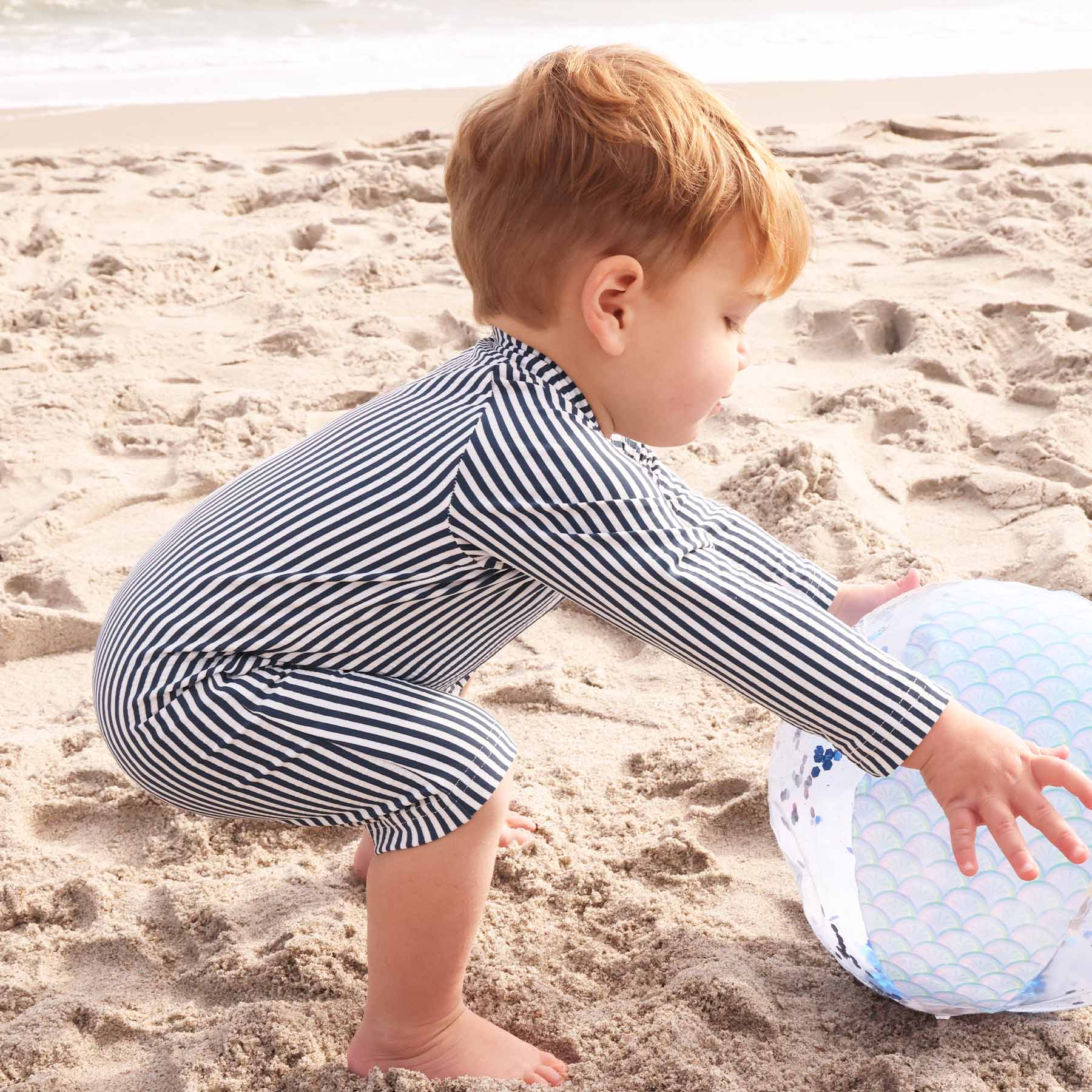  Long Sleeve Rash Guard Swim Romper Shortie | Seersucker Navy、mySite、layawaytickets