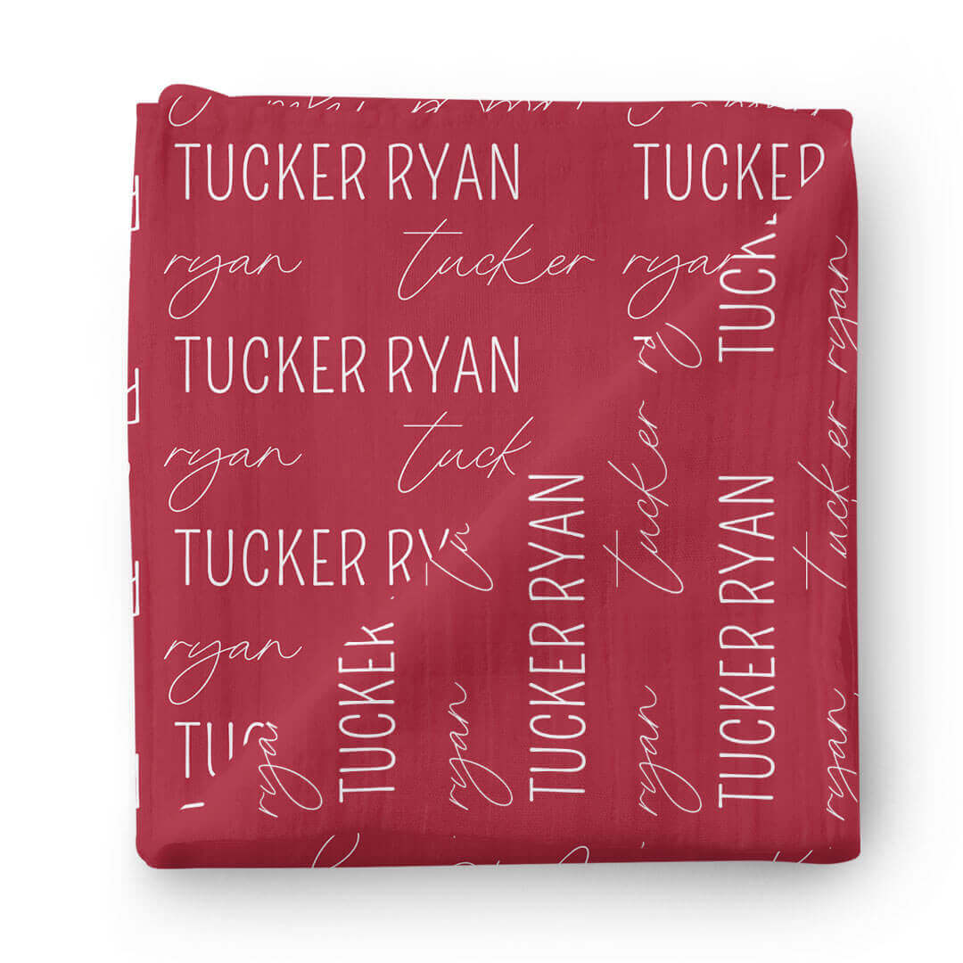  Personalized Cardinal Red Baby Name Swaddle Blanket、mySite、layawaytickets