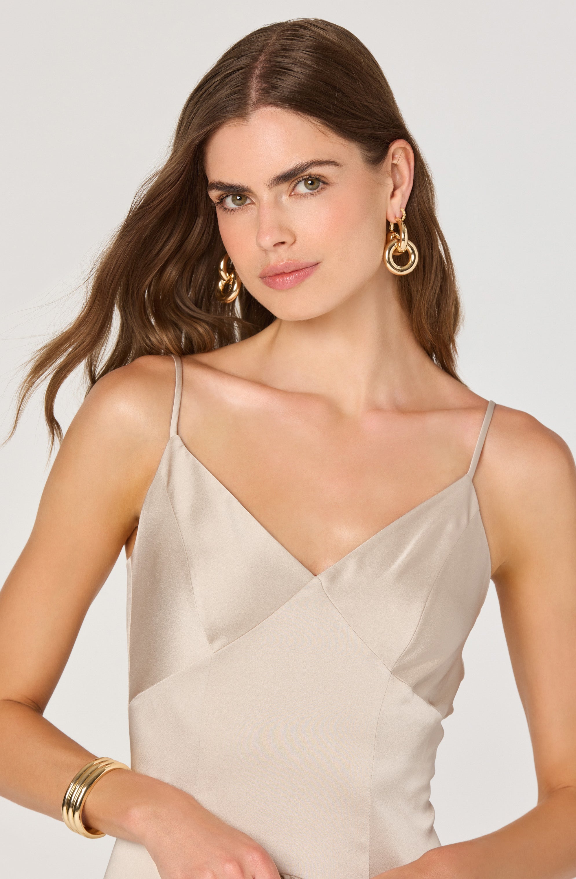 Pleated Drop Waist Maxi Dress、mySite、solidvoid