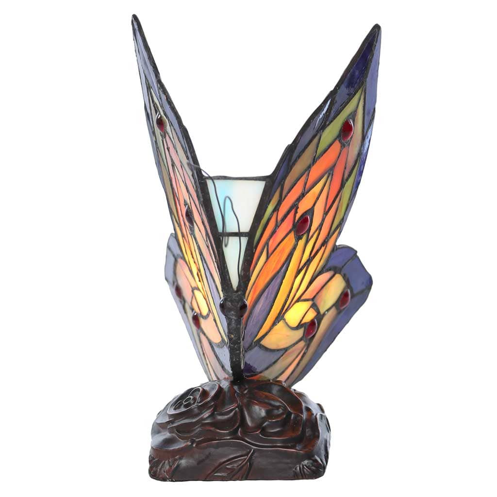 Butterfly Stained Glass Accent Lamp、mySite、g9winljtr