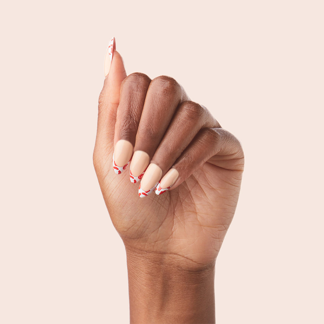 Cheetah French - Press-On | Long | Almond、mySite、solidvoid