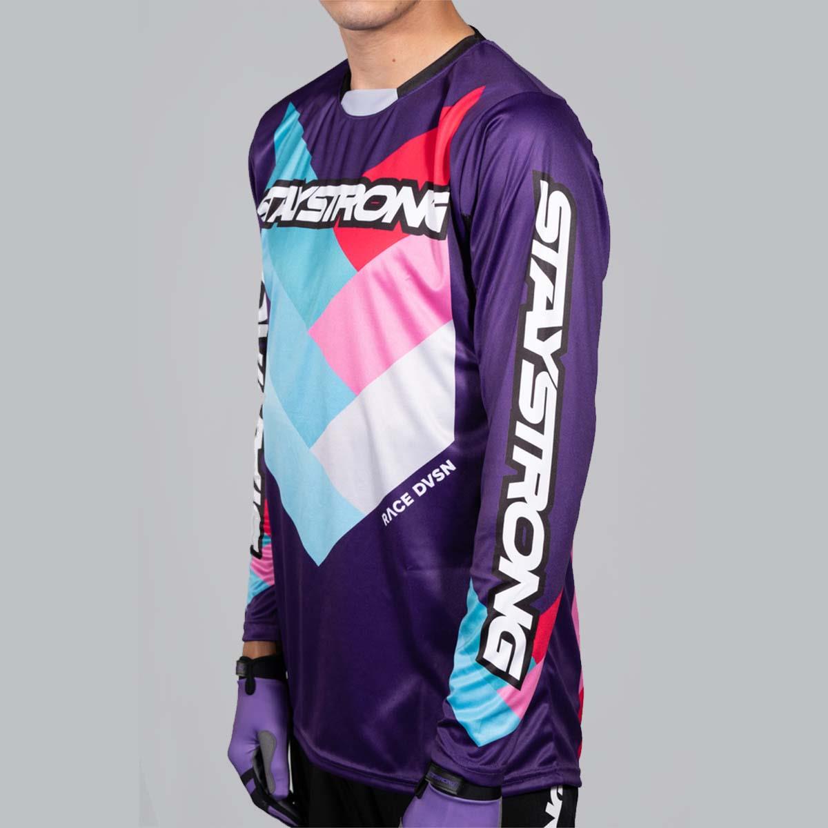  Stay Strong Chevron Race Jersey - Purple、mySite、merchandisen