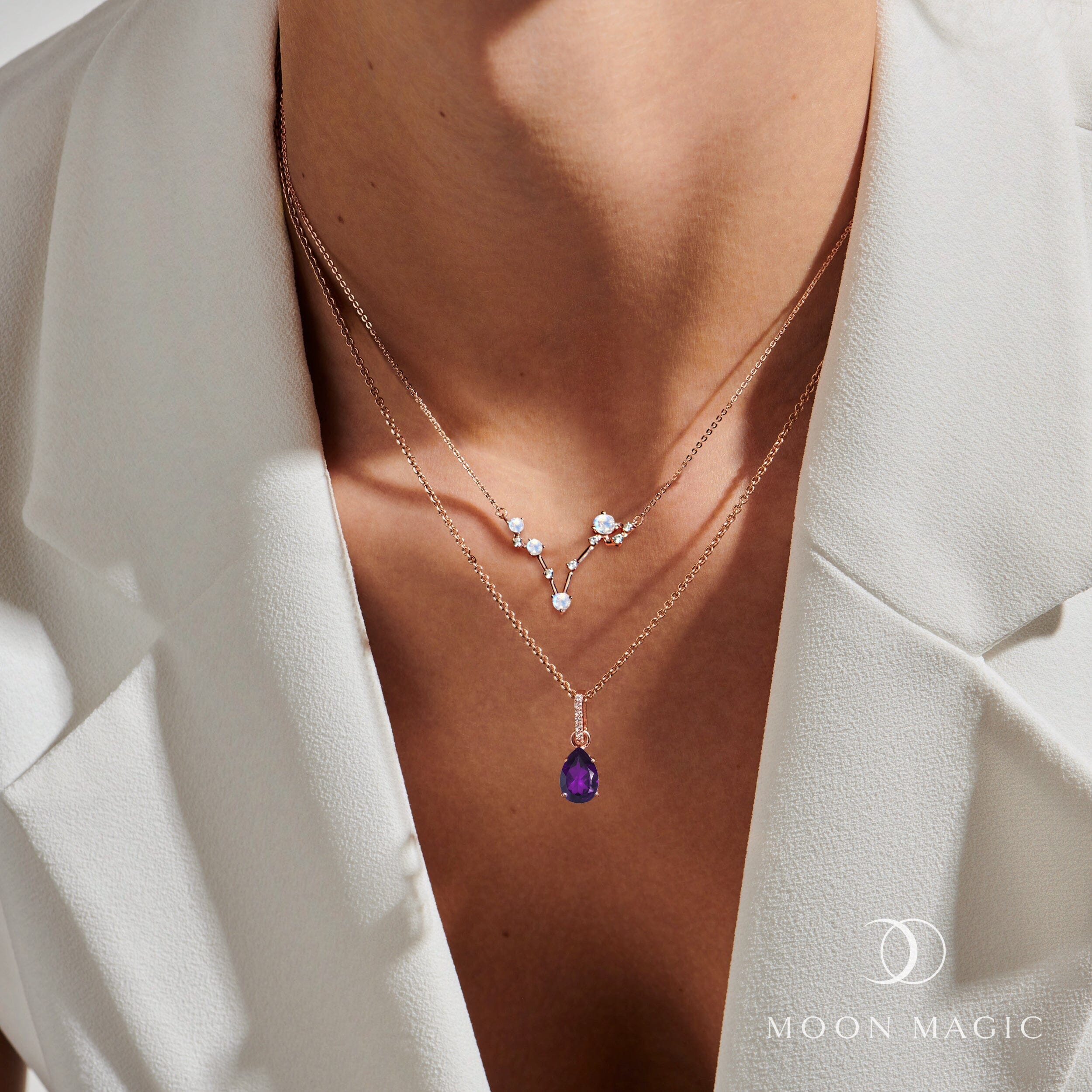 Pisces Zodiac & February Birthstone Necklaces、mySite、hinf8tx79