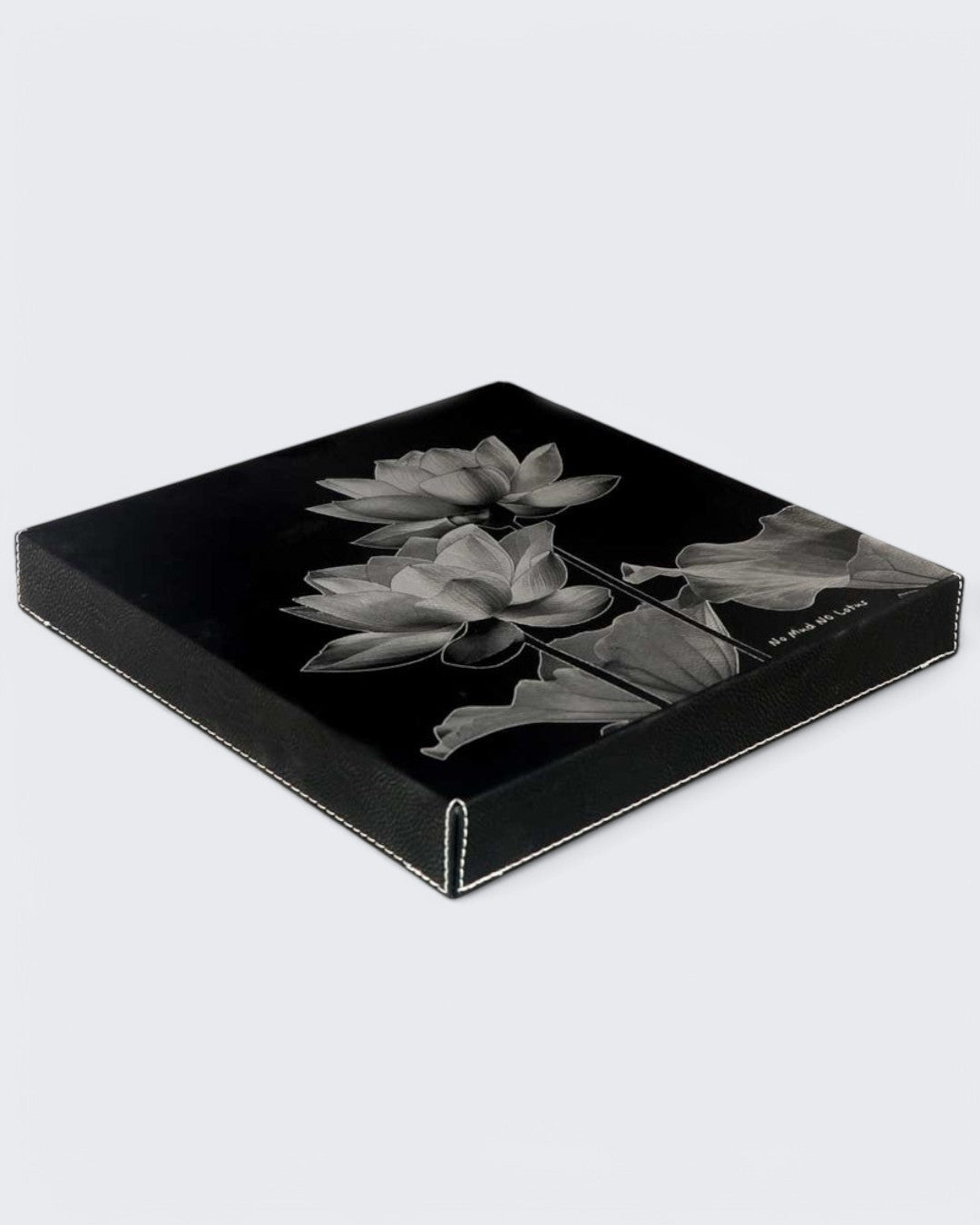 Iridescent Lotus Print on Vegan Leather Wall Art、mySite、topwebapps
