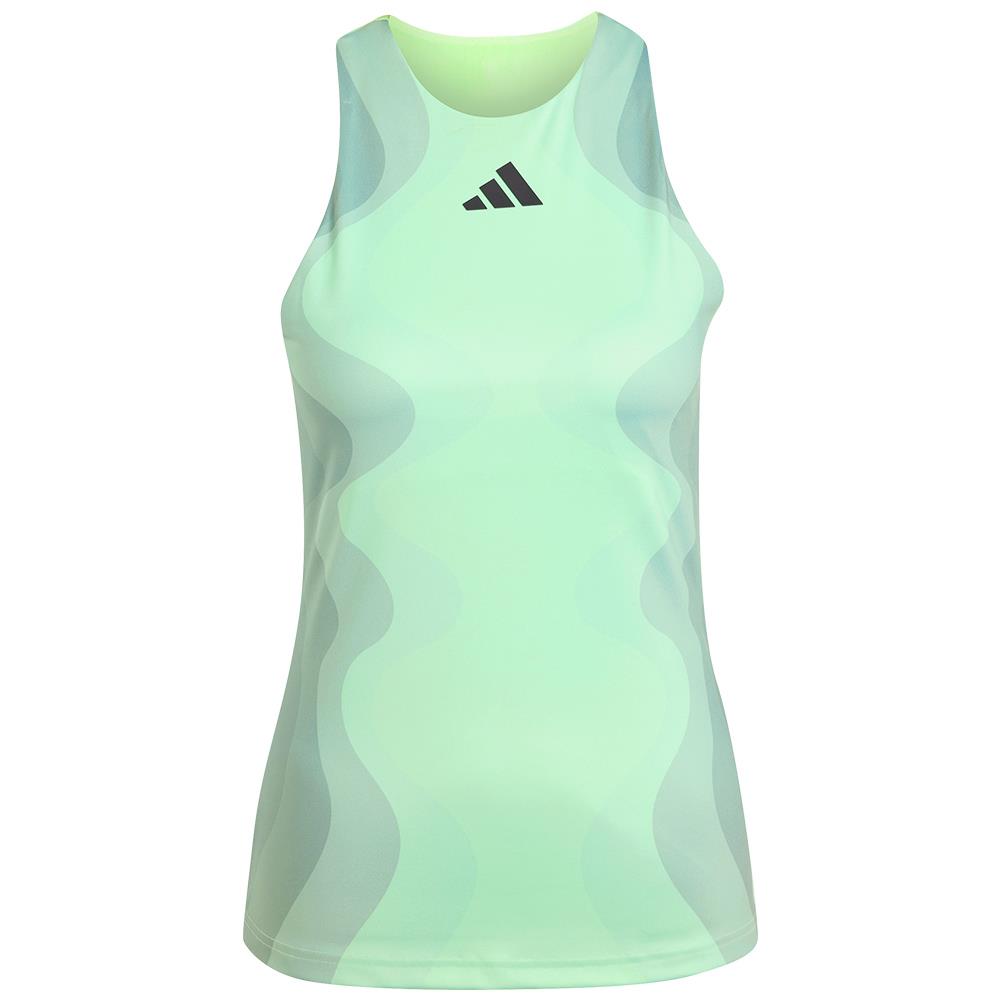 adidas Women's Pro Y Tank - Semi Green Spark、mySite、neckold