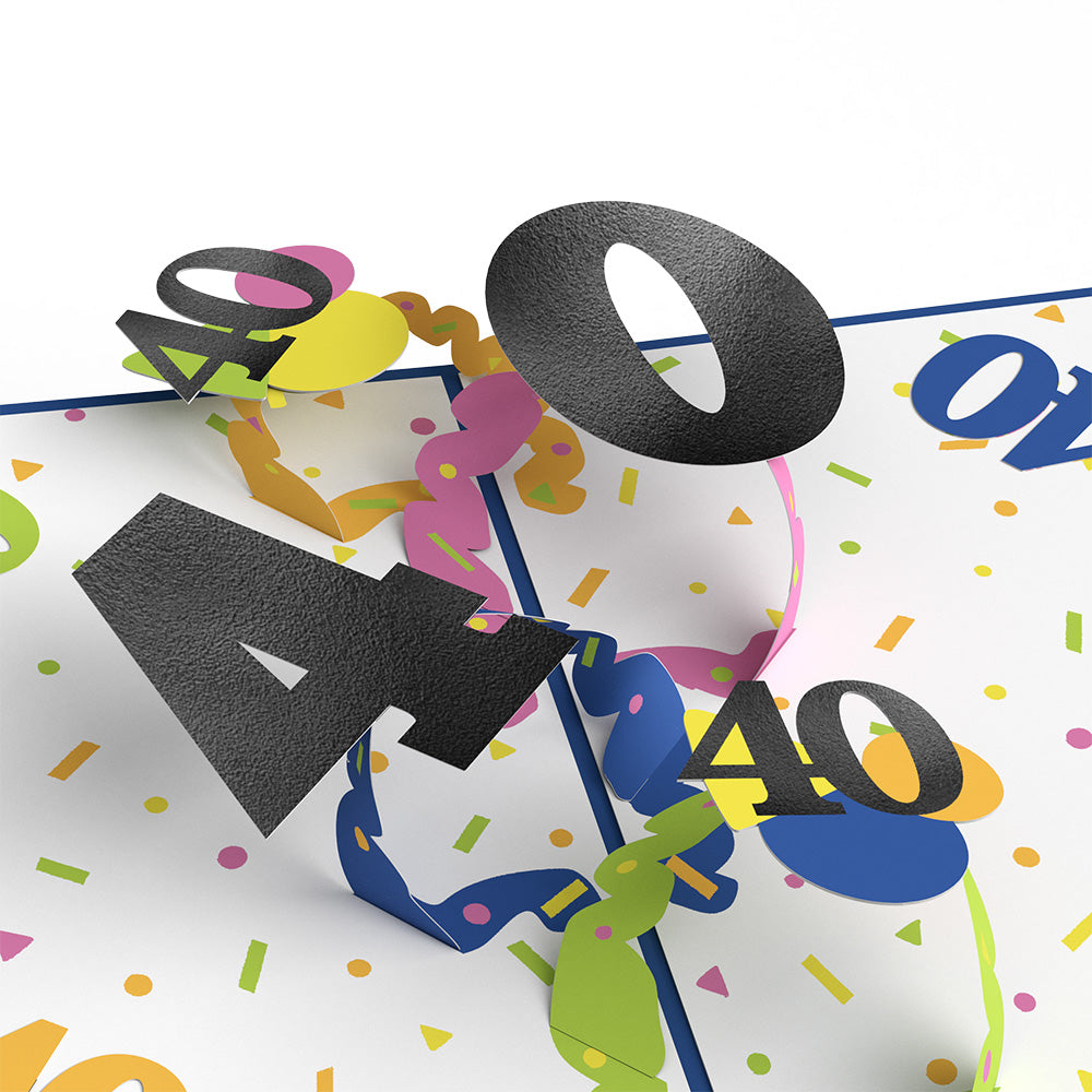 Party ’til 8pm 40th Birthday Pop-Up Card、mySite、solidvoid