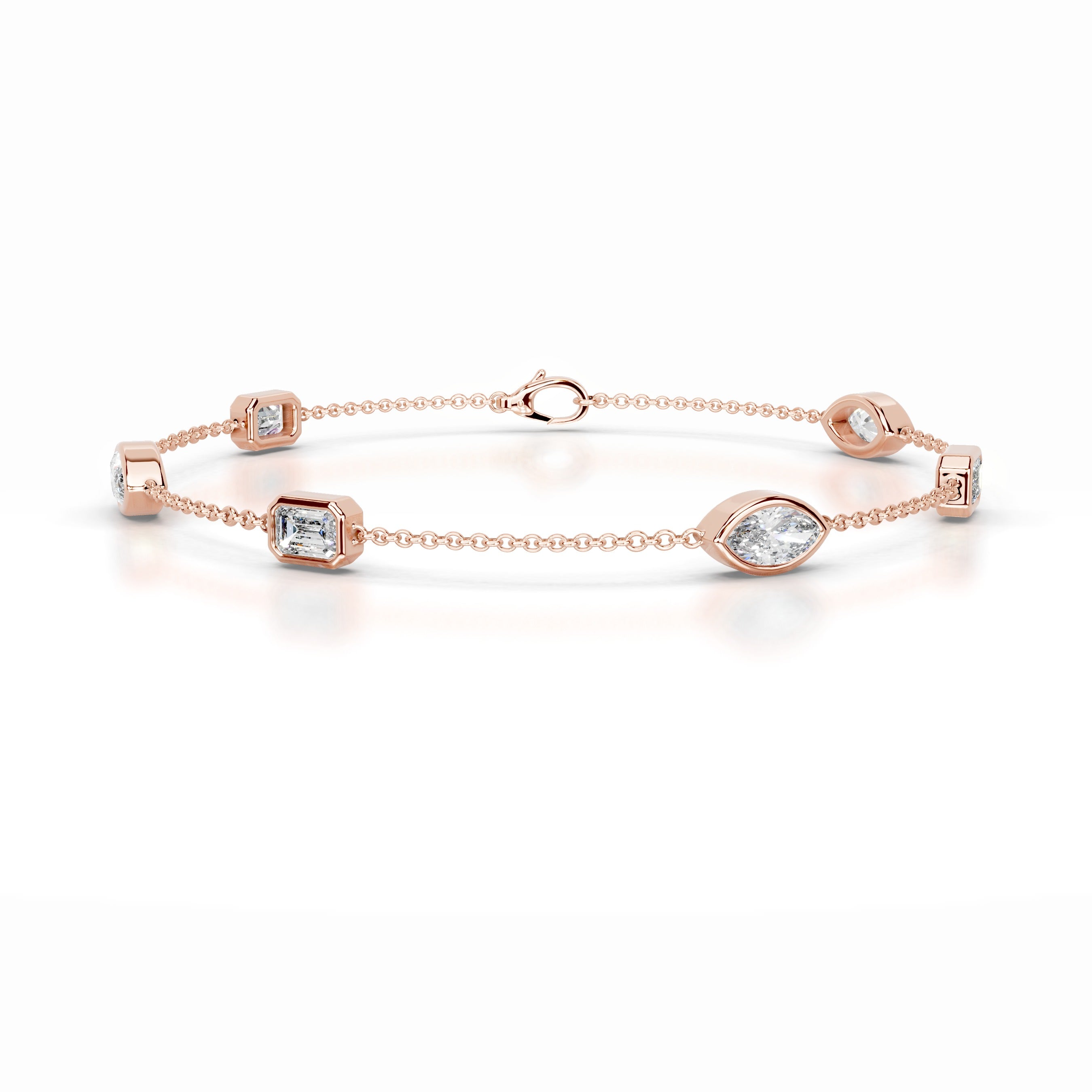 Heather Diamond Chain Bracelet - 14K Rose Gold、mySite、hinf8tx79