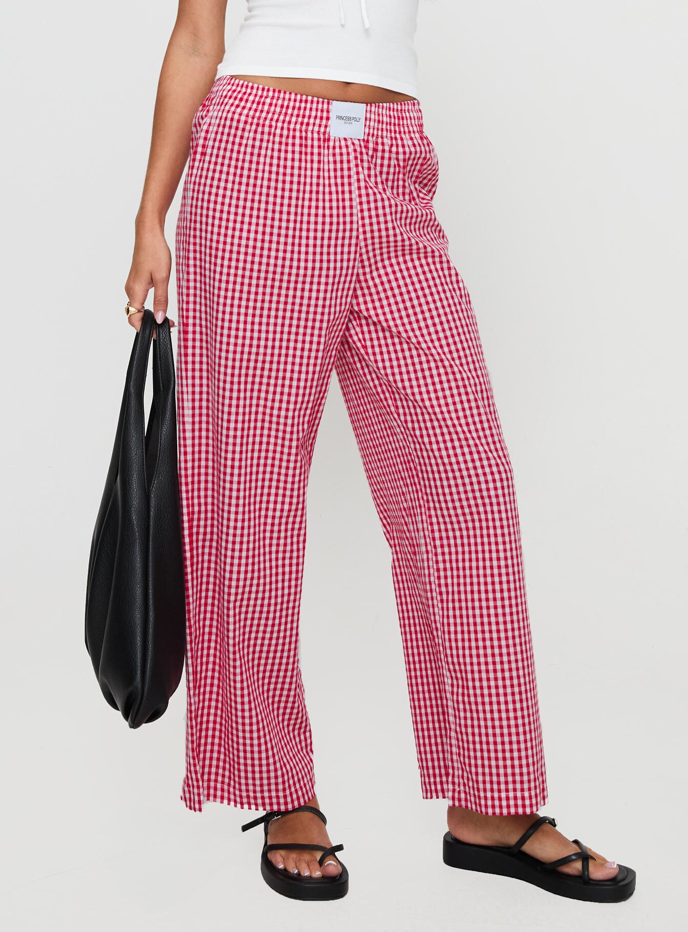 Beach House Pants Red Gingham、mySite、solidvoid