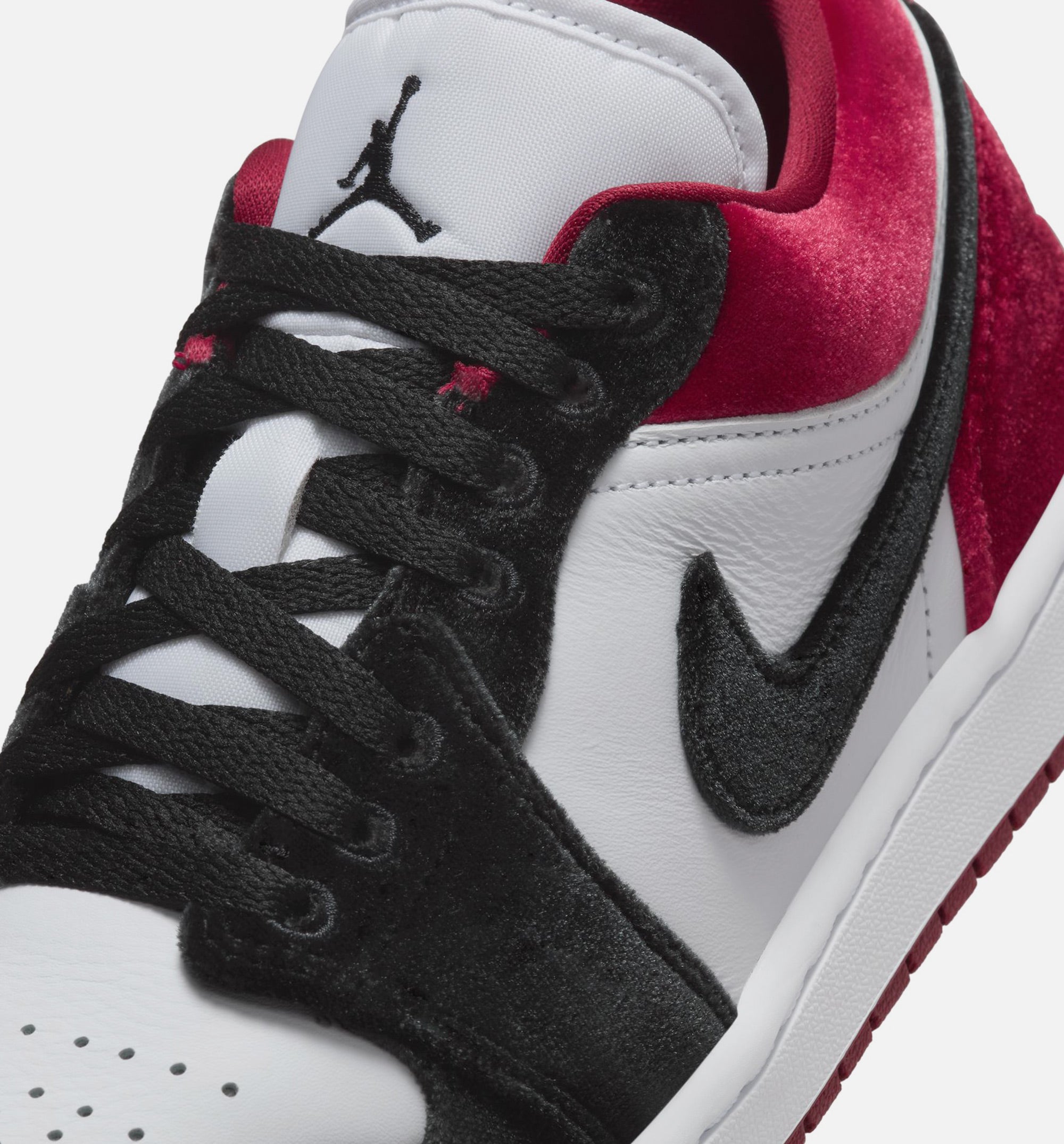 Air Jordan 1 Low SE Velvet Womens Lifestyle Shoe - Black/Gym Red/White、mySite、dreamappss