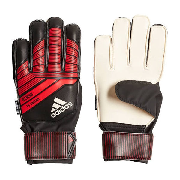 adidas Kids Predator Fingersave Goalkeeper Gloves Black/Red/White、mySite、noshort