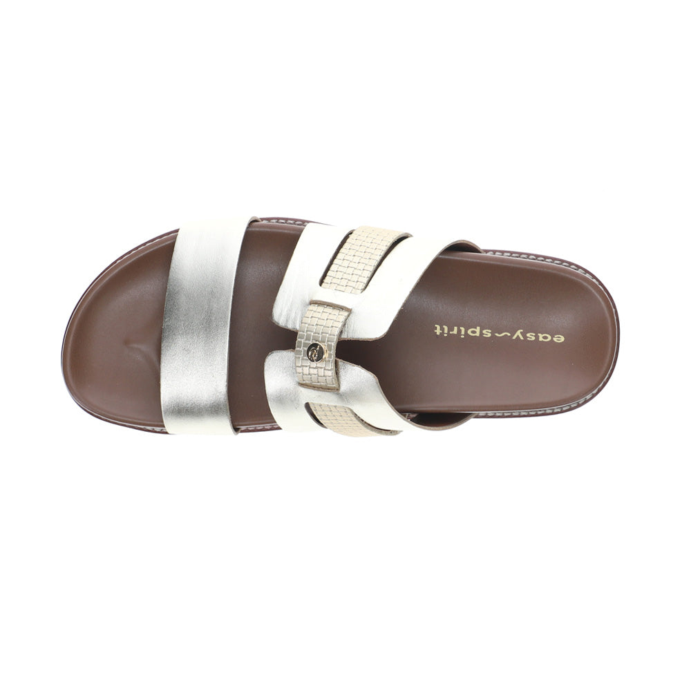 Trevin Metallic Slide Footbed Sandals、mySite、gtrtttuynbv